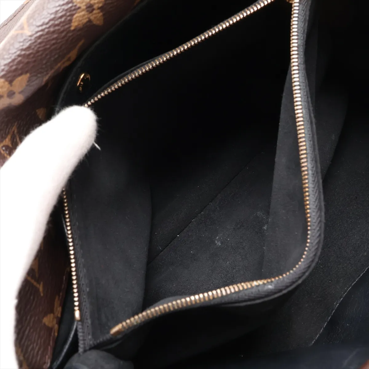 Monogram x Leather Double V M54439 TR3197 Brown x Black, No Zipper Pull, RFID Activated — view 9