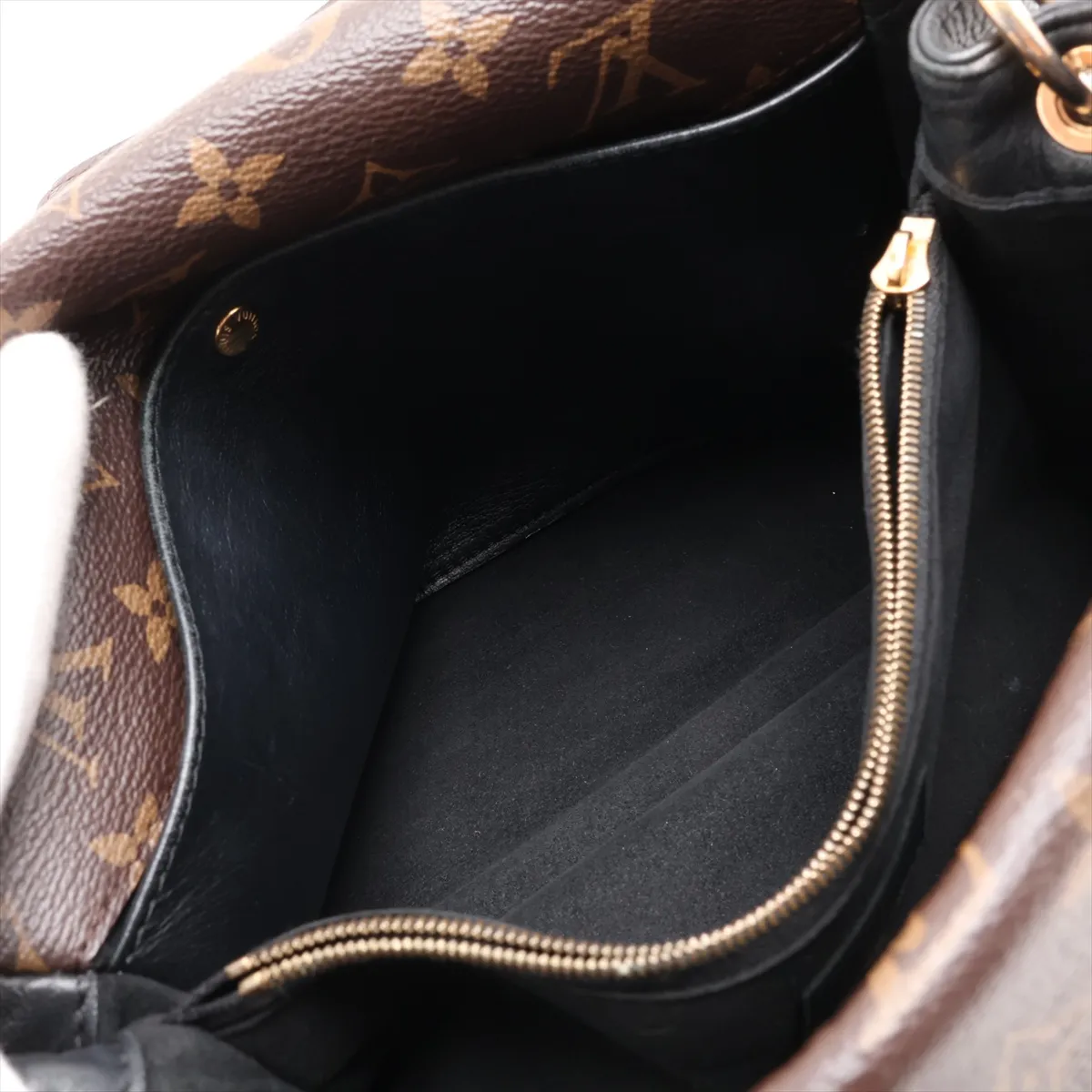 Monogram x Leather Double V M54439 TR3197 Brown x Black, No Zipper Pull, RFID Activated — view 10