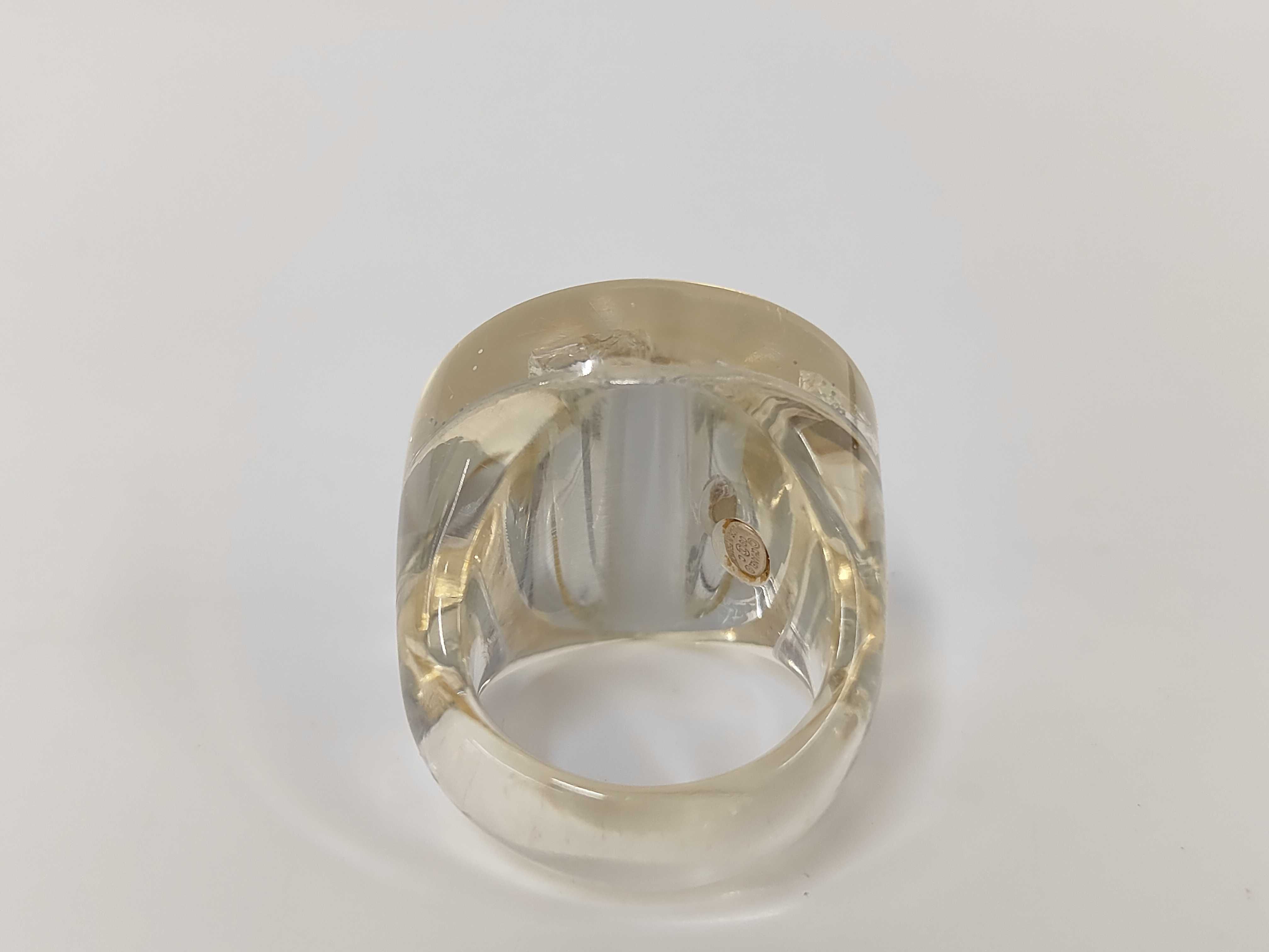 Coco Mark Clear Ring — view 3