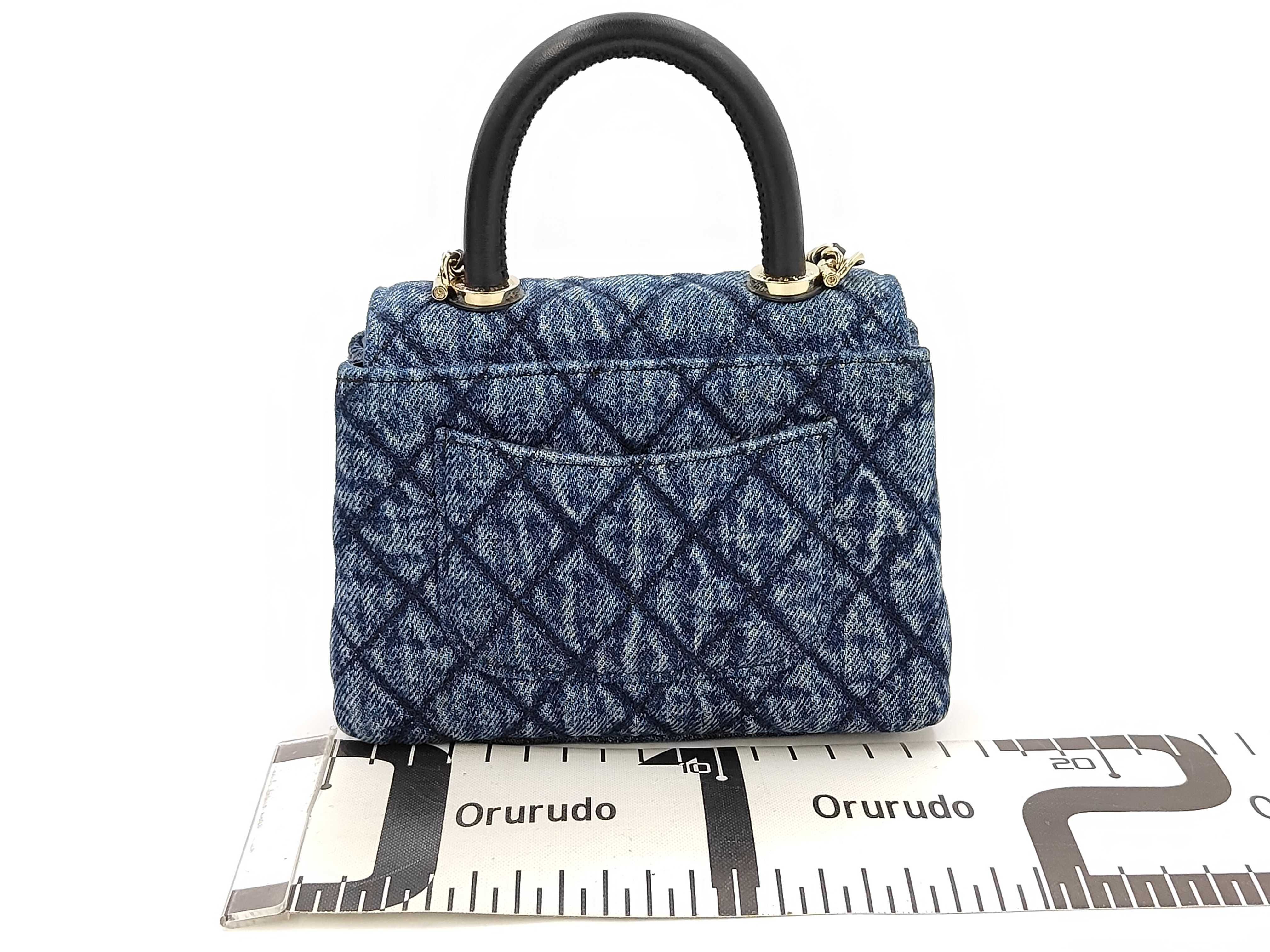 Coco Handle Mini Denim 2-Way Handbag (Random Serial Number) — view 2