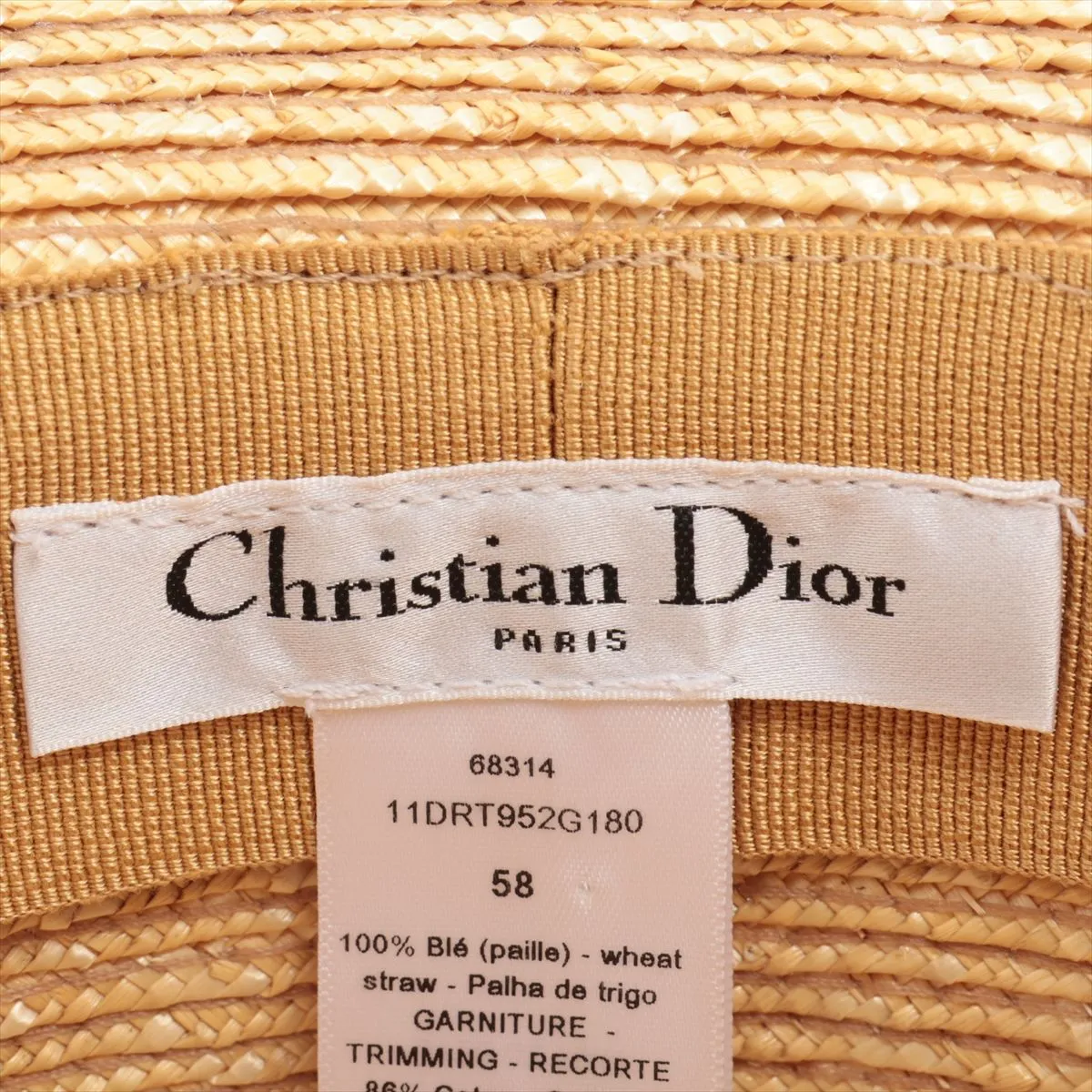 11DRT952G180 DIORESORT Bucket Hat 58 Pile Natural — view 5