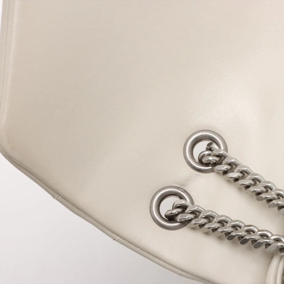 Loulou Leather Chain Shoulder Bag, Beige, 494699 — view 13