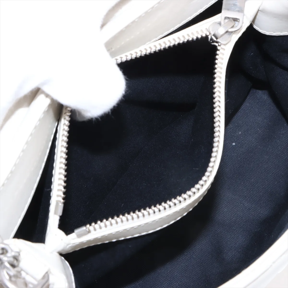 Loulou Leather Chain Shoulder Bag, Beige, 494699 — view 9