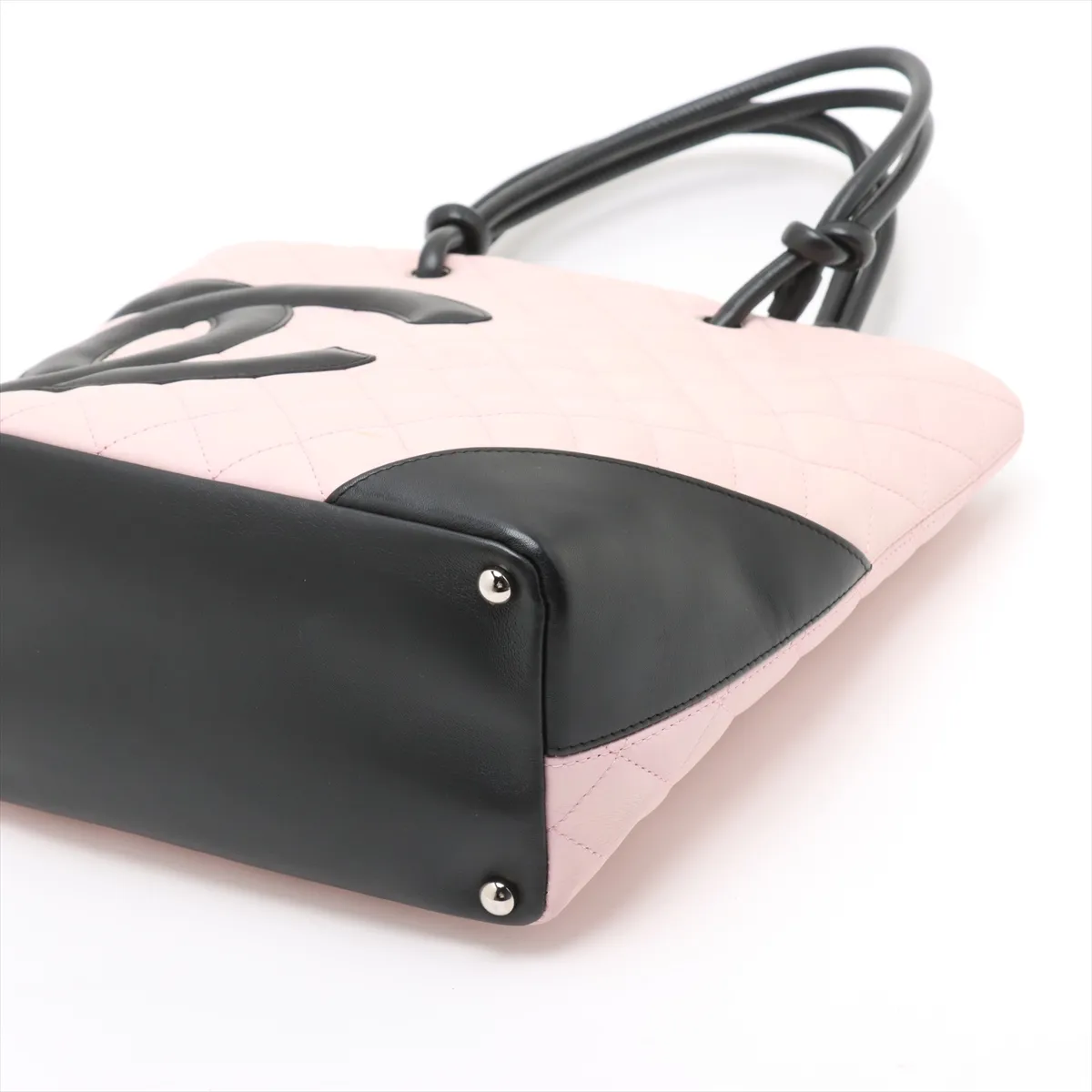 Cambon Line Lambskin Tote Bag Pink Silver Hardware 9669942 No. 9 — view 3
