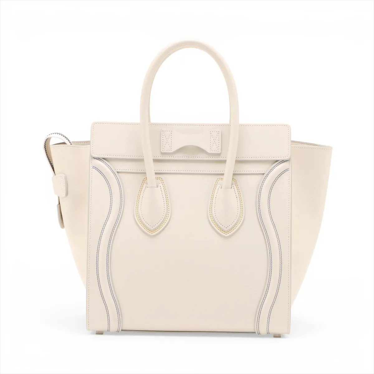 Luggage Micro Shopper Leather 2WAY Handbag White — view 2