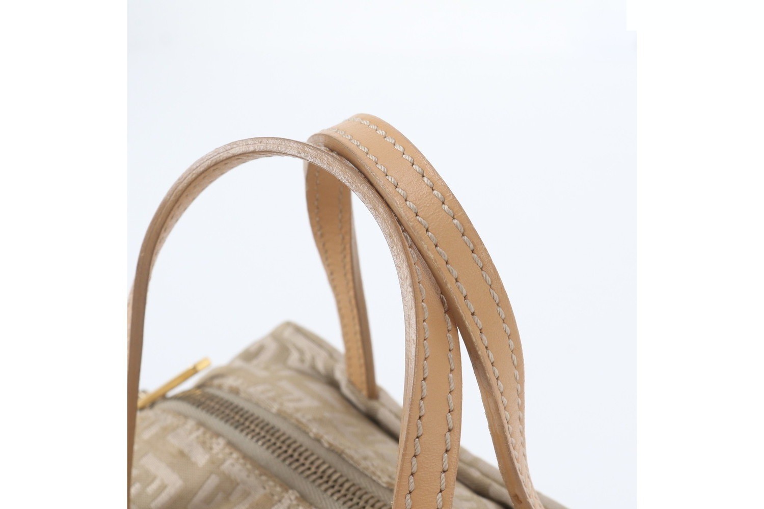 Zucchino FF Canvas Leather Handbag — view 2