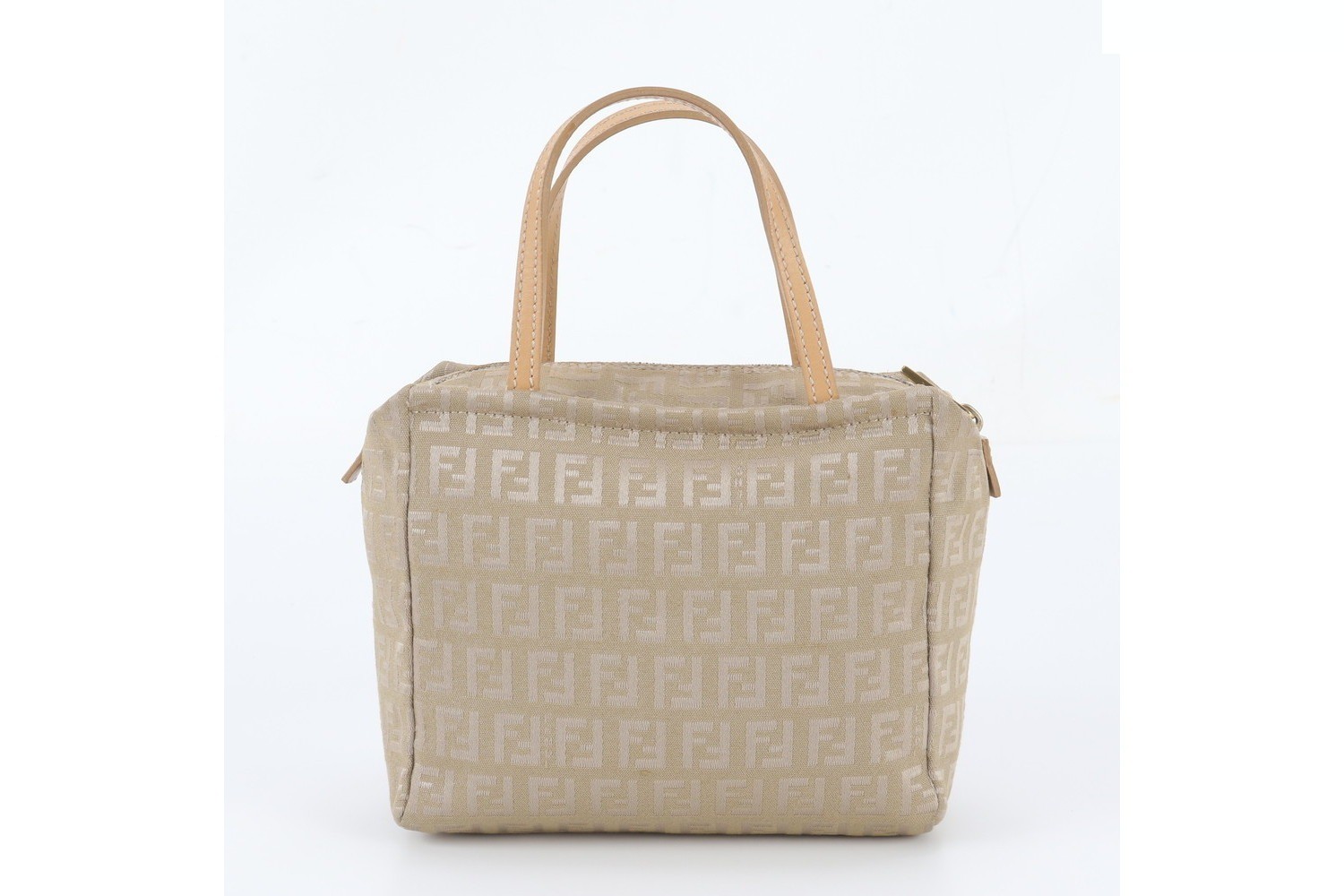 Zucchino FF Canvas Leather Handbag — view 3