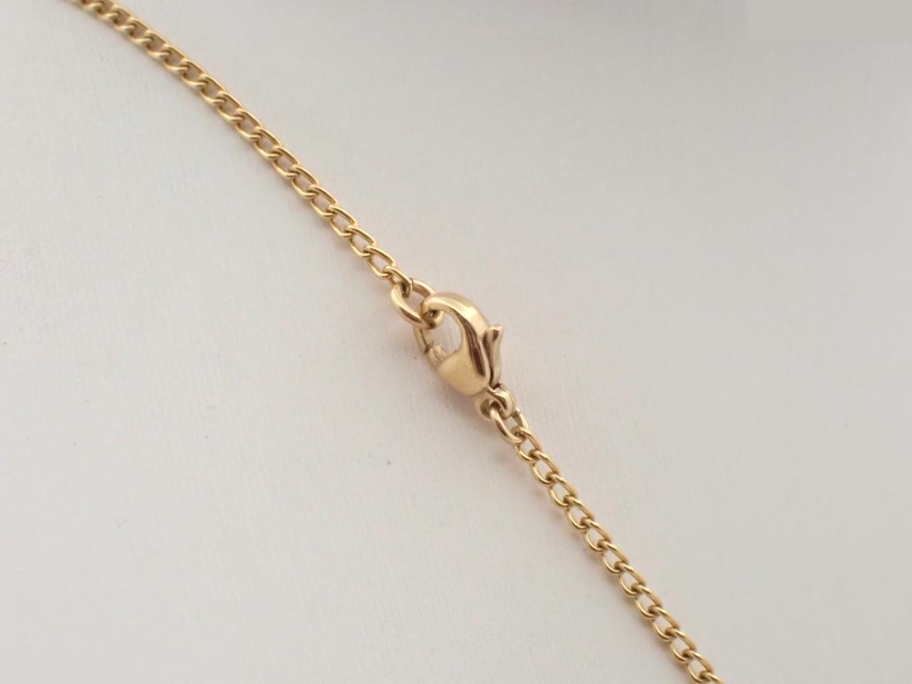 02A Ribbon Coco Mark Swing Necklace, Chain approx. 40cm — view 2