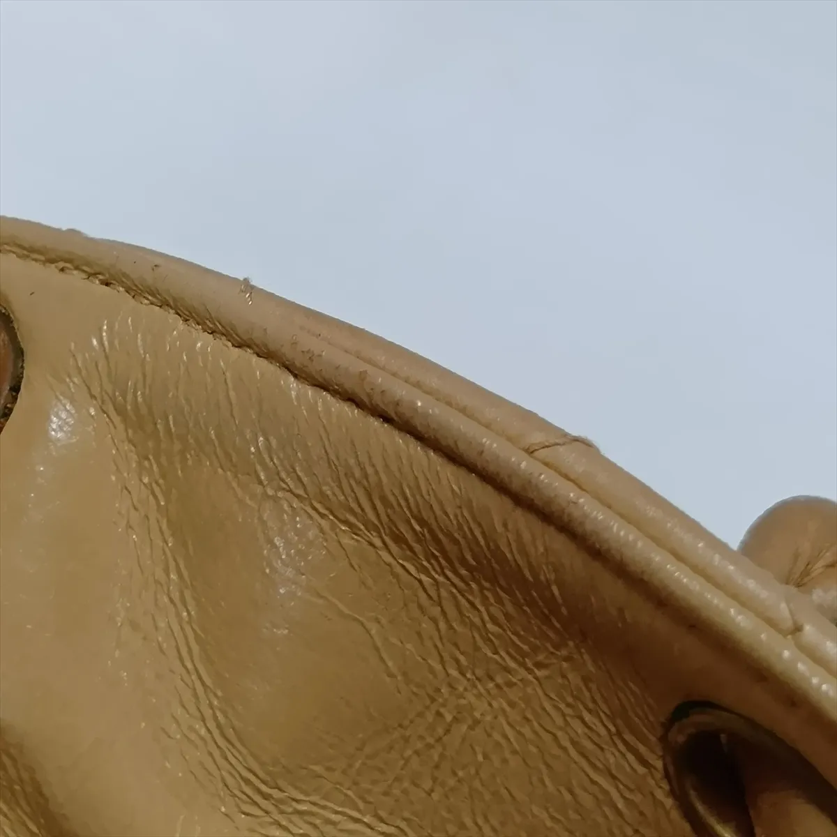 Matelassé Lambskin Chain Backpack, Beige with Gold Hardware, Item No. 2958835 (Serial Number 2) — view 14