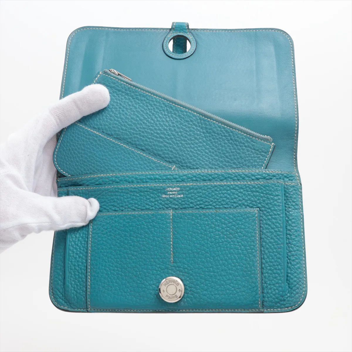 Dogon GM Togo Long Wallet Blue Silver Hardware K:2007 — view 4