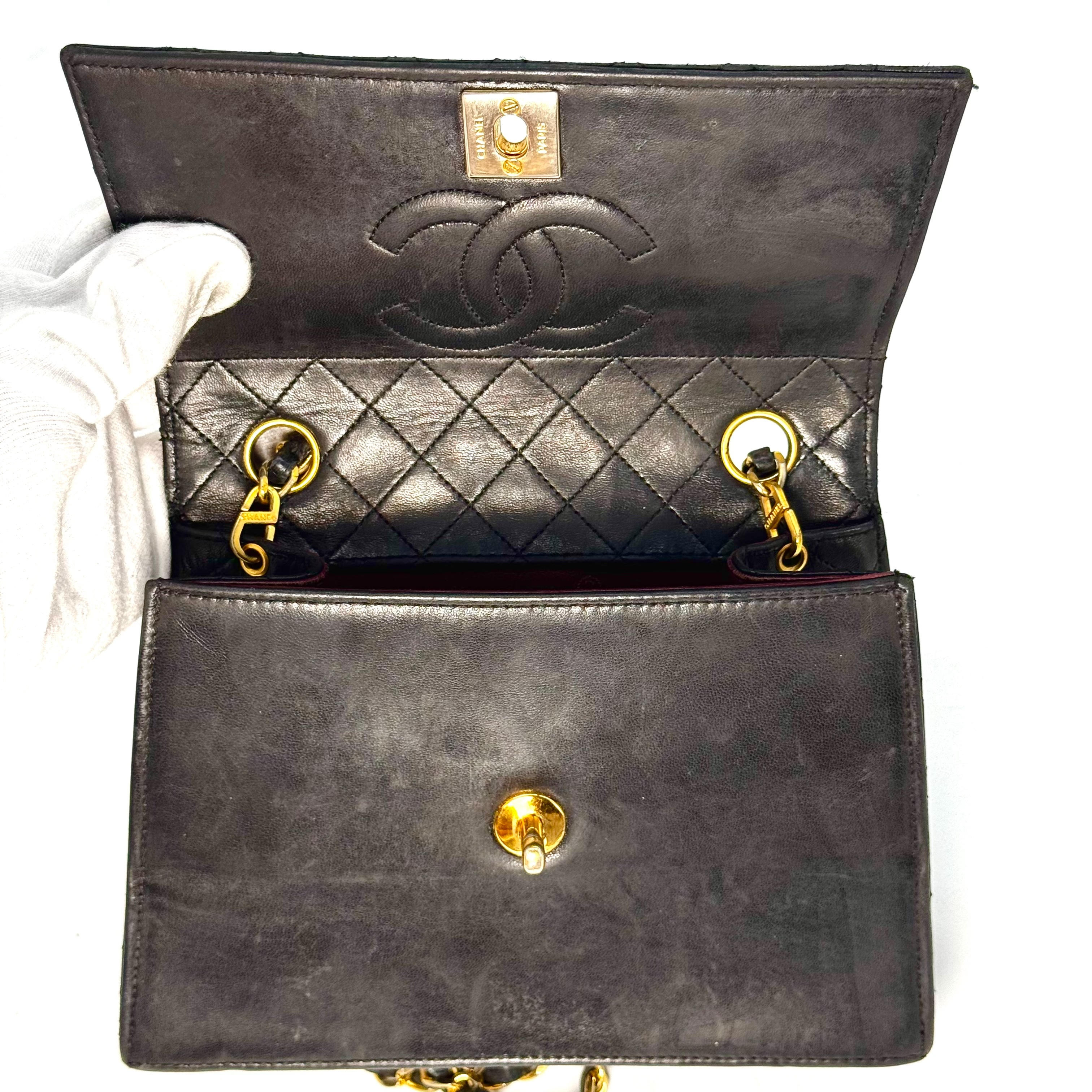 Mini Matelassé Lambskin Trapezoid Chain Turnlock Shoulder Bag 1593550 Shoulder Bag — view 3