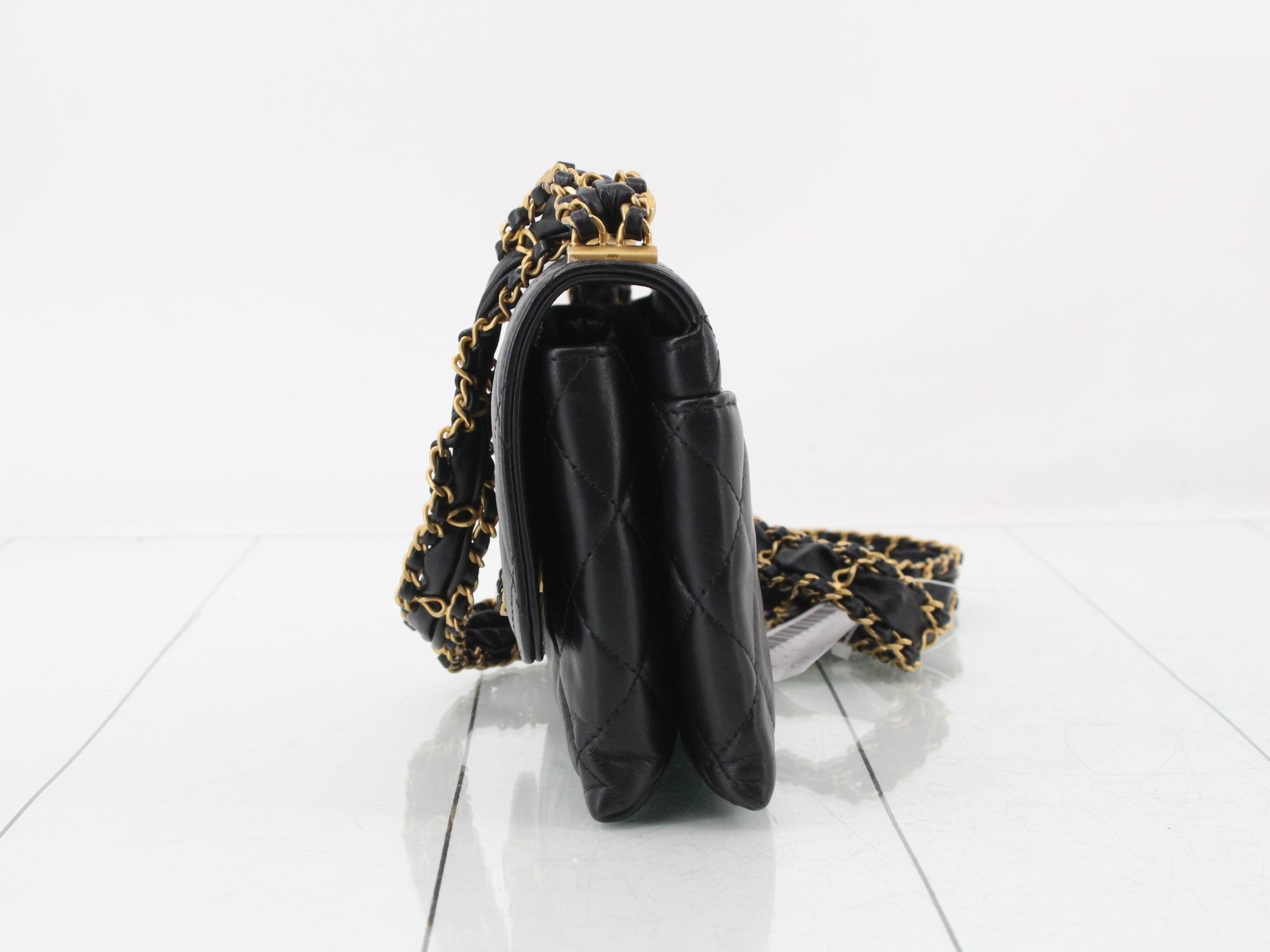 Matelassé Lambskin Coco Mark Chain Shoulder Bag — view 3