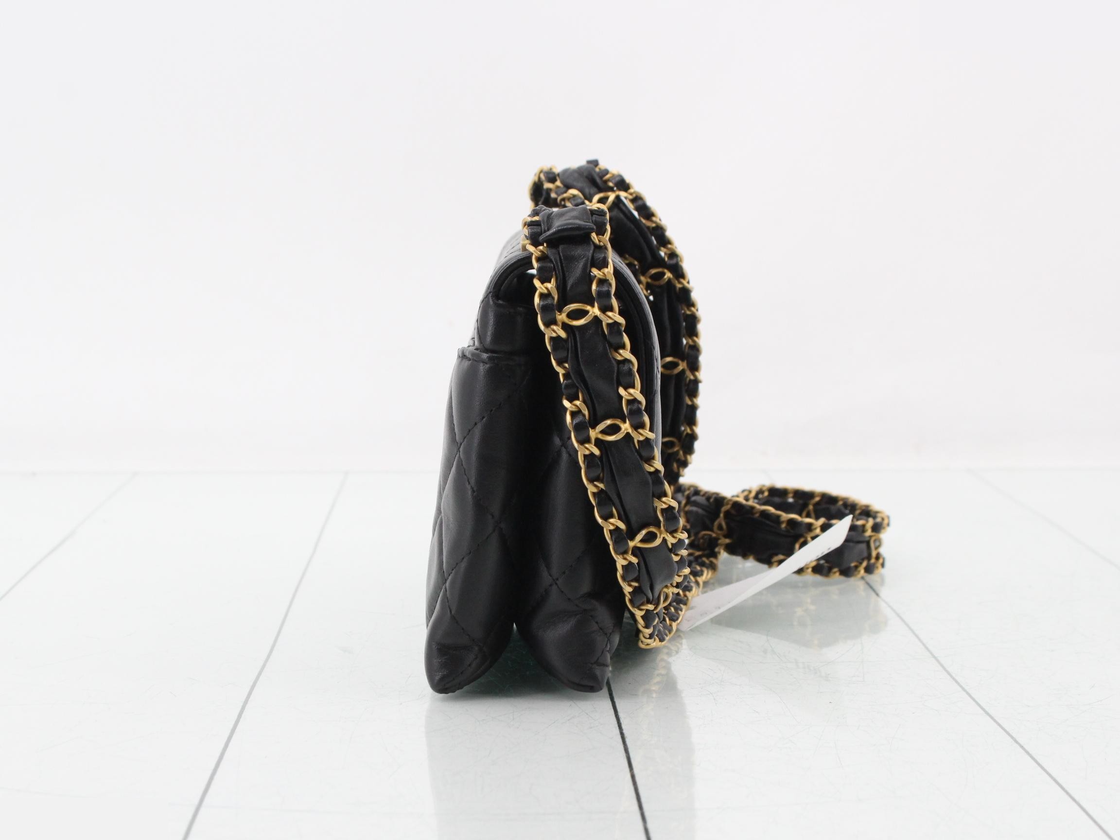 Matelassé Lambskin Coco Mark Chain Shoulder Bag — view 4
