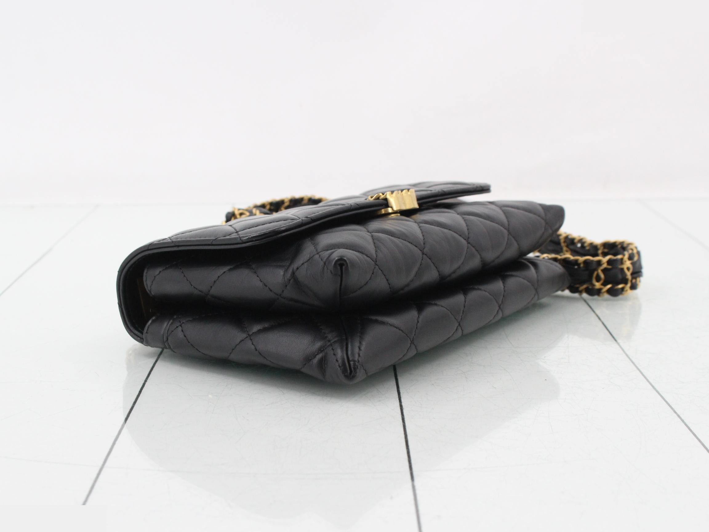 Matelassé Lambskin Coco Mark Chain Shoulder Bag — view 5