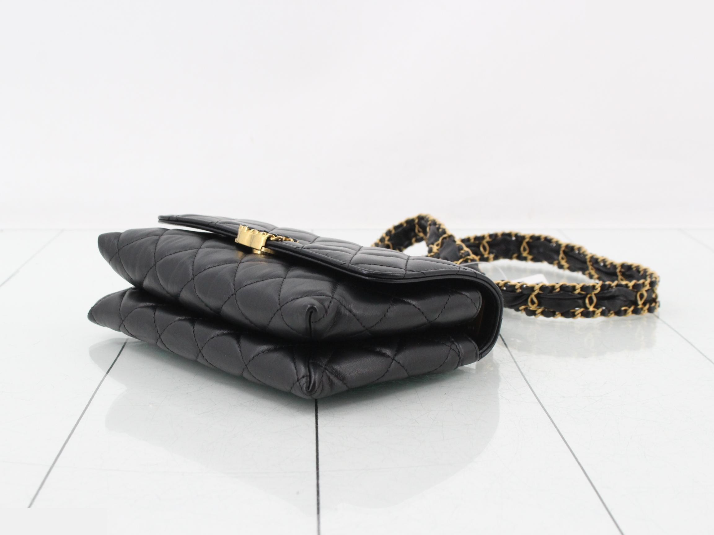 Matelassé Lambskin Coco Mark Chain Shoulder Bag — view 6