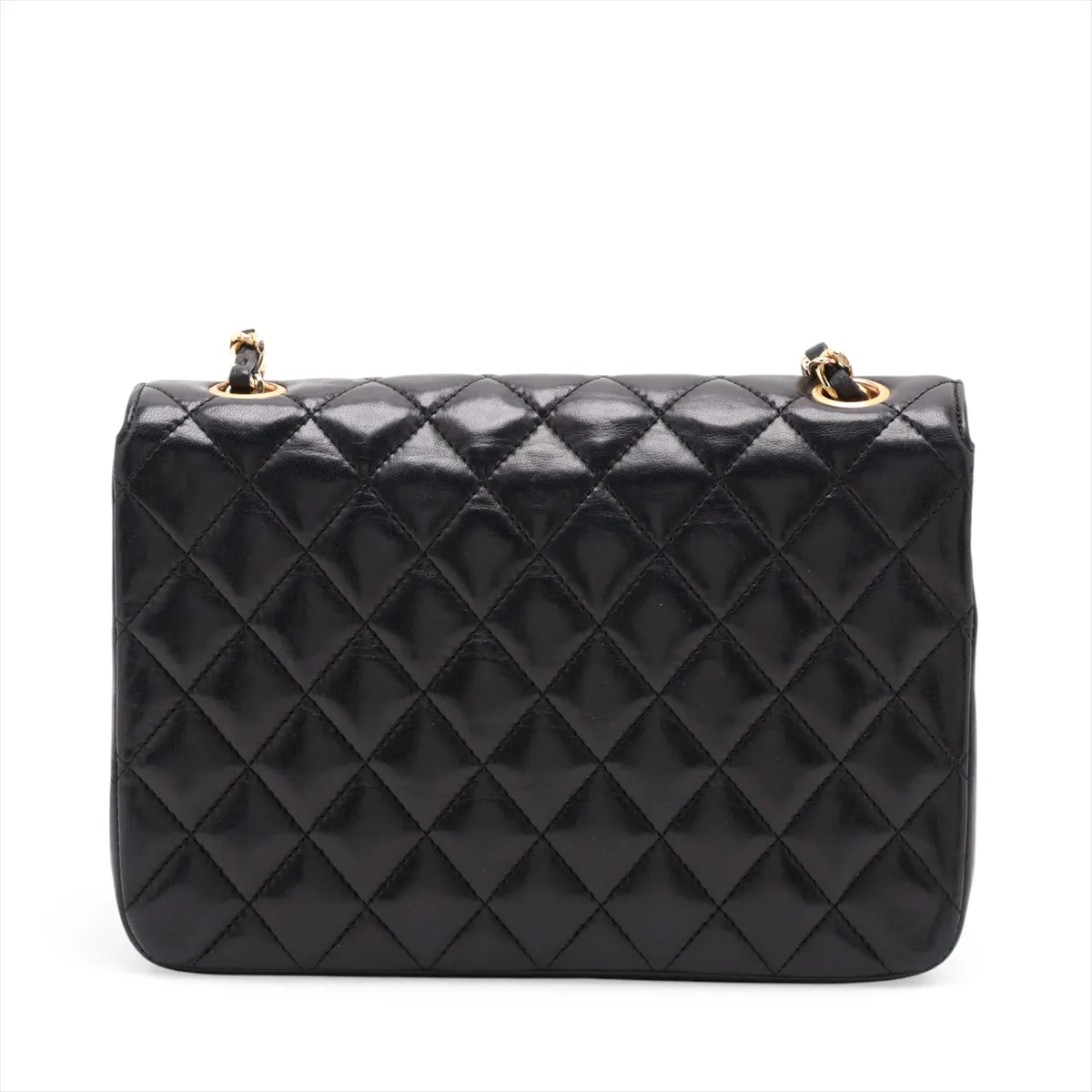 Matelassé Lambskin Single Flap Single Chain Bag, Black with Gold Hardware, Item No. 1189314 (Serial Number 1) — view 2
