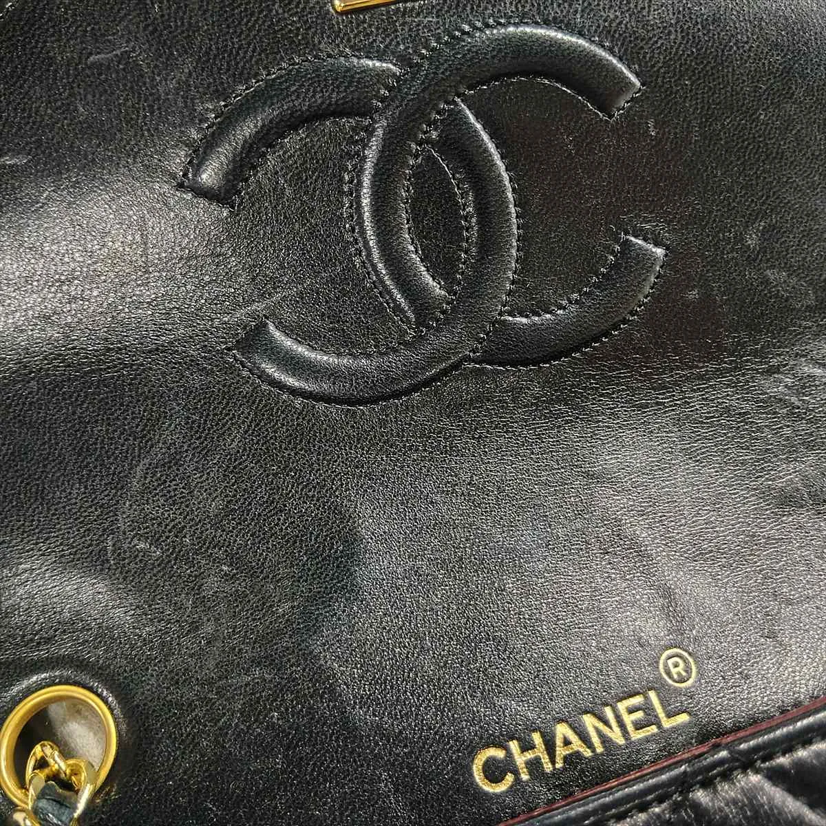 Matelassé Lambskin Single Flap Single Chain Bag, Black with Gold Hardware, Item No. 1189314 (Serial Number 1) — view 11