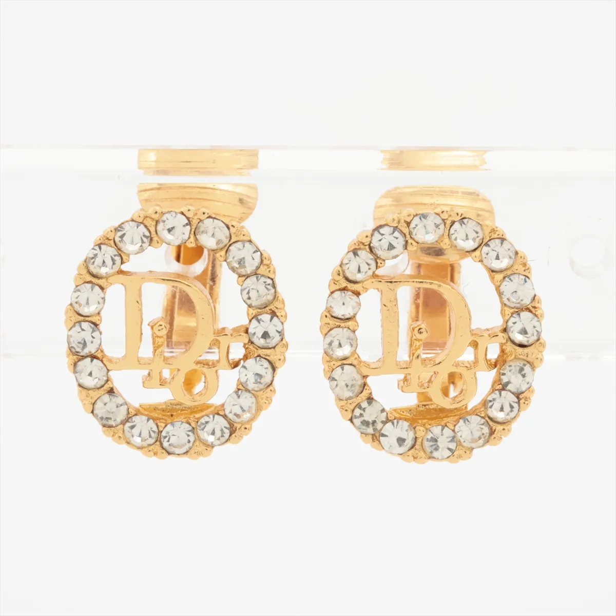 Logo Necklace GP x Rhinestone Gold — view 7