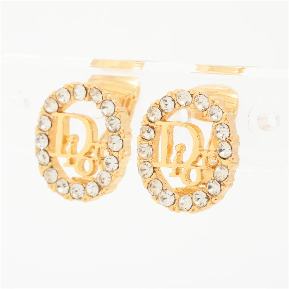 Logo Necklace GP x Rhinestone Gold — view 9