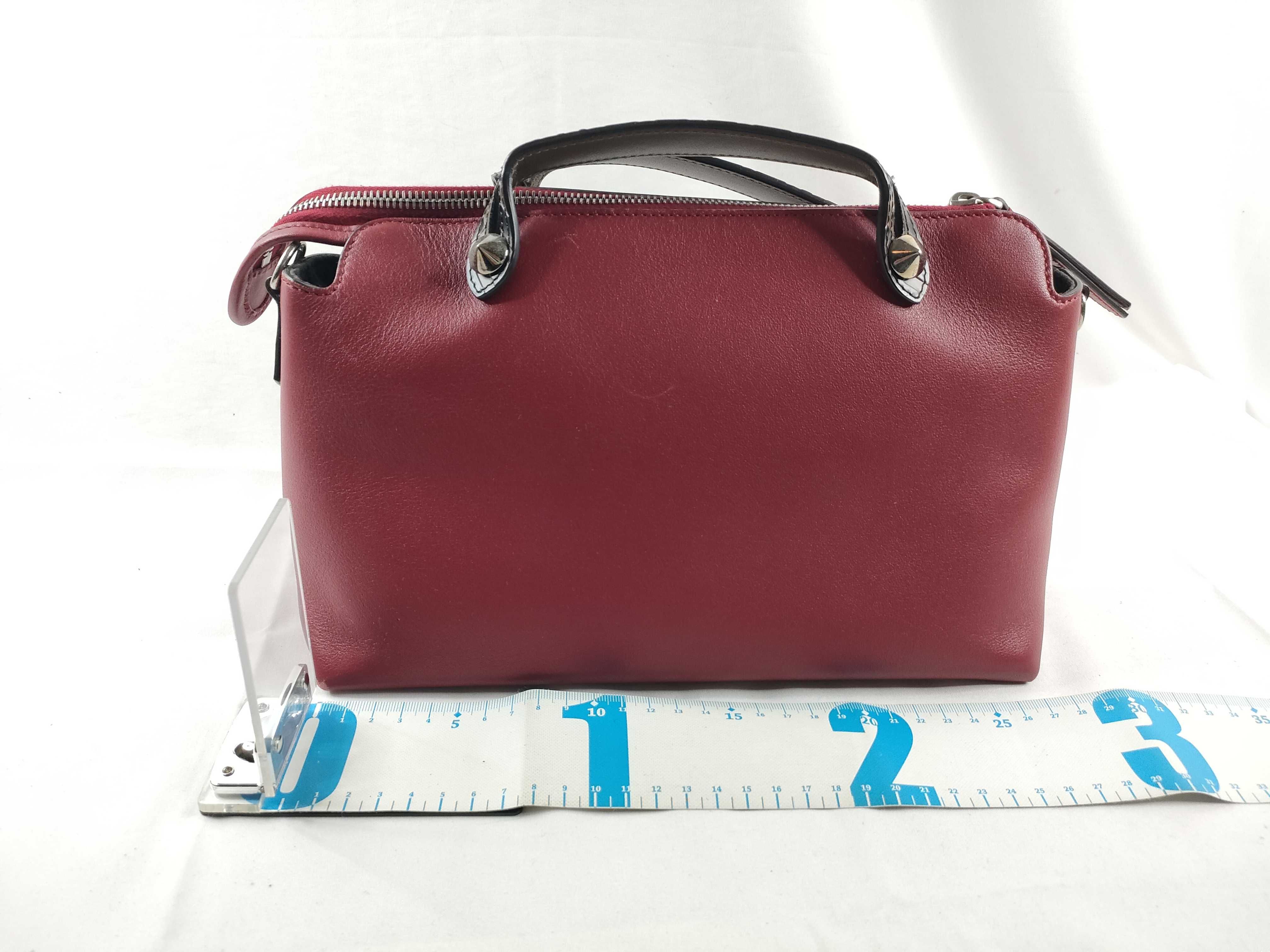 By The Way Medium Leather 2-Way Handbag, Red x Brown, 8BL146 (Handbag) — view 2