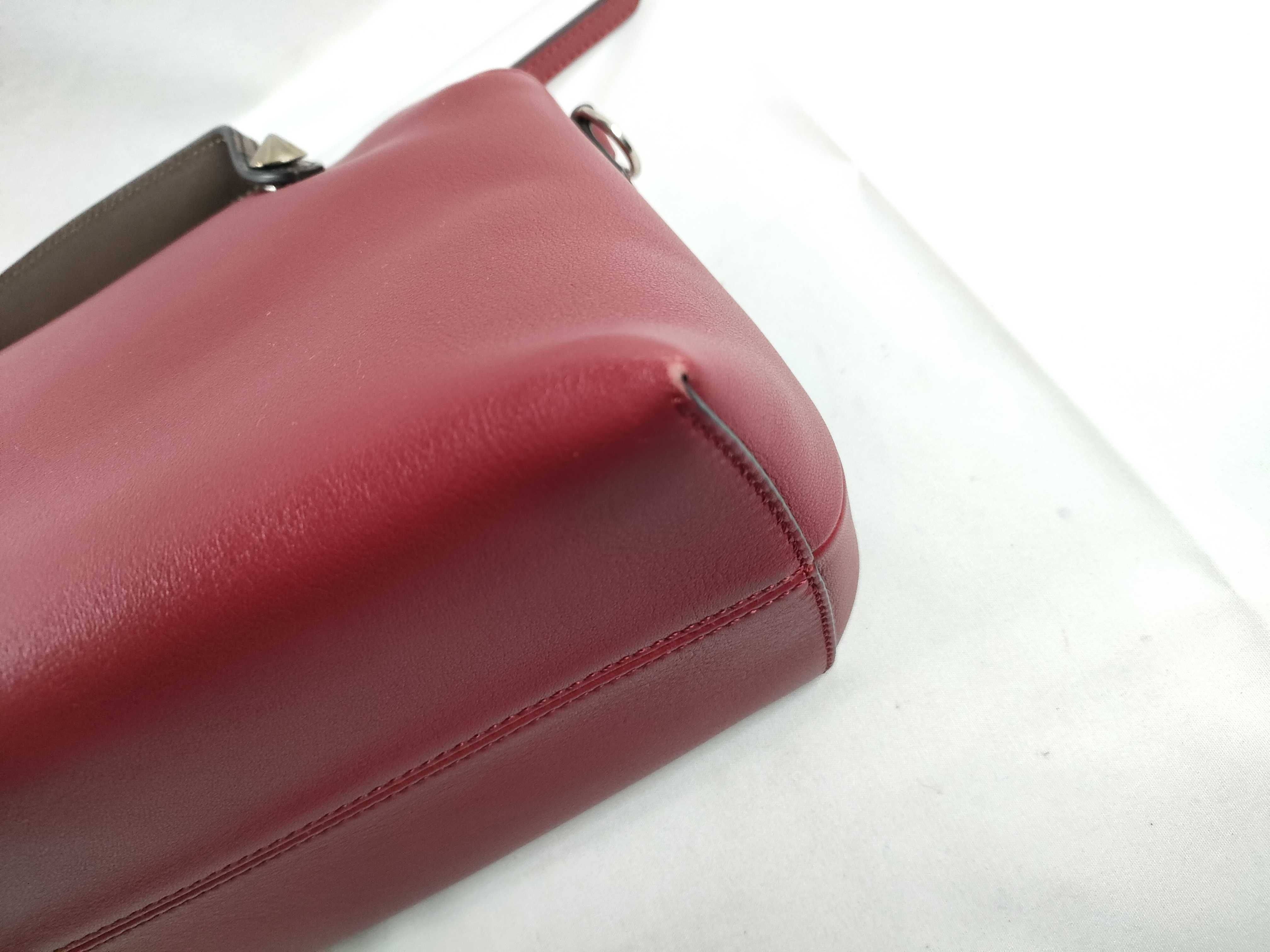 By The Way Medium Leather 2-Way Handbag, Red x Brown, 8BL146 (Handbag) — view 5