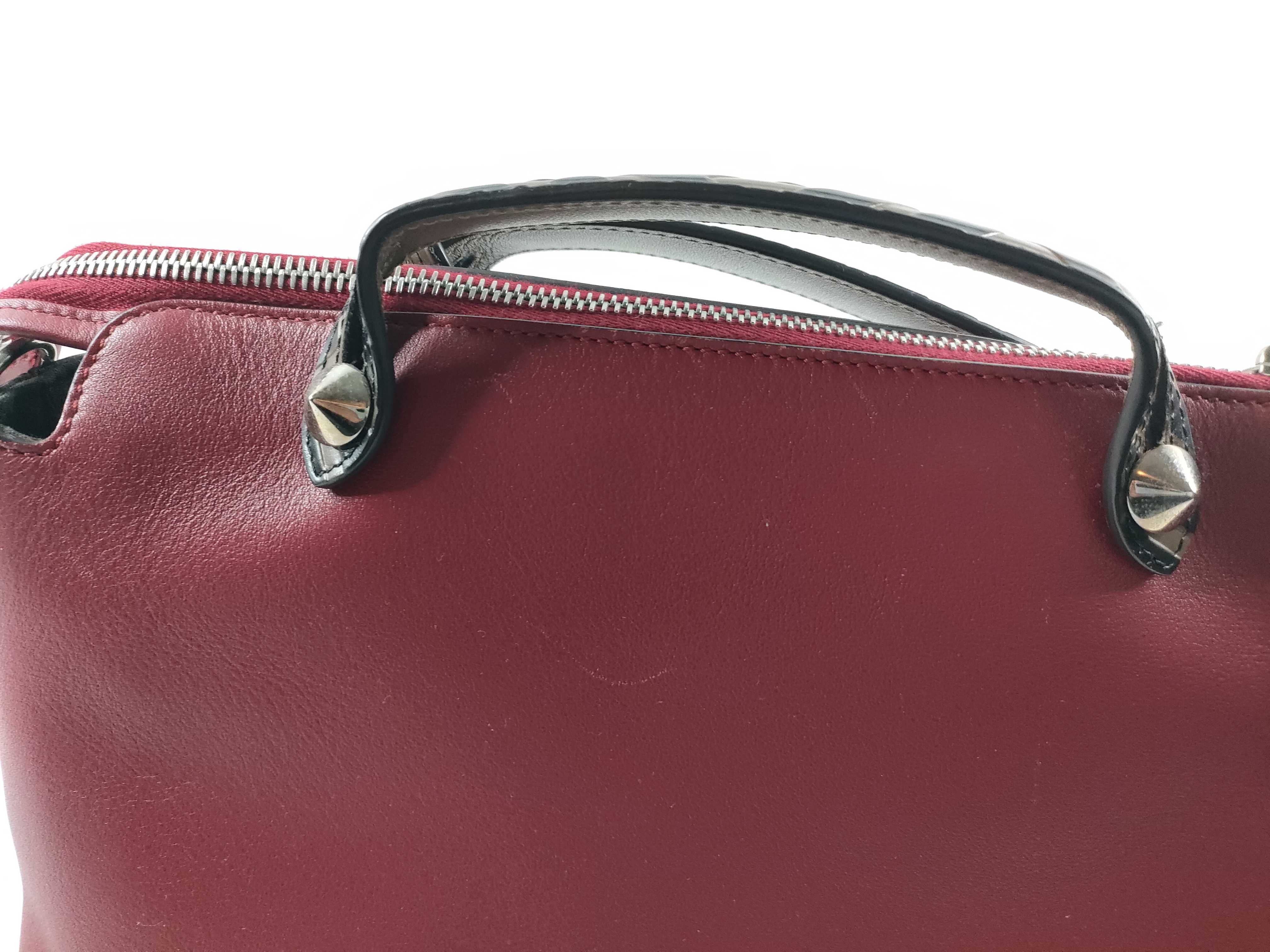 By The Way Medium Leather 2-Way Handbag, Red x Brown, 8BL146 (Handbag) — view 6