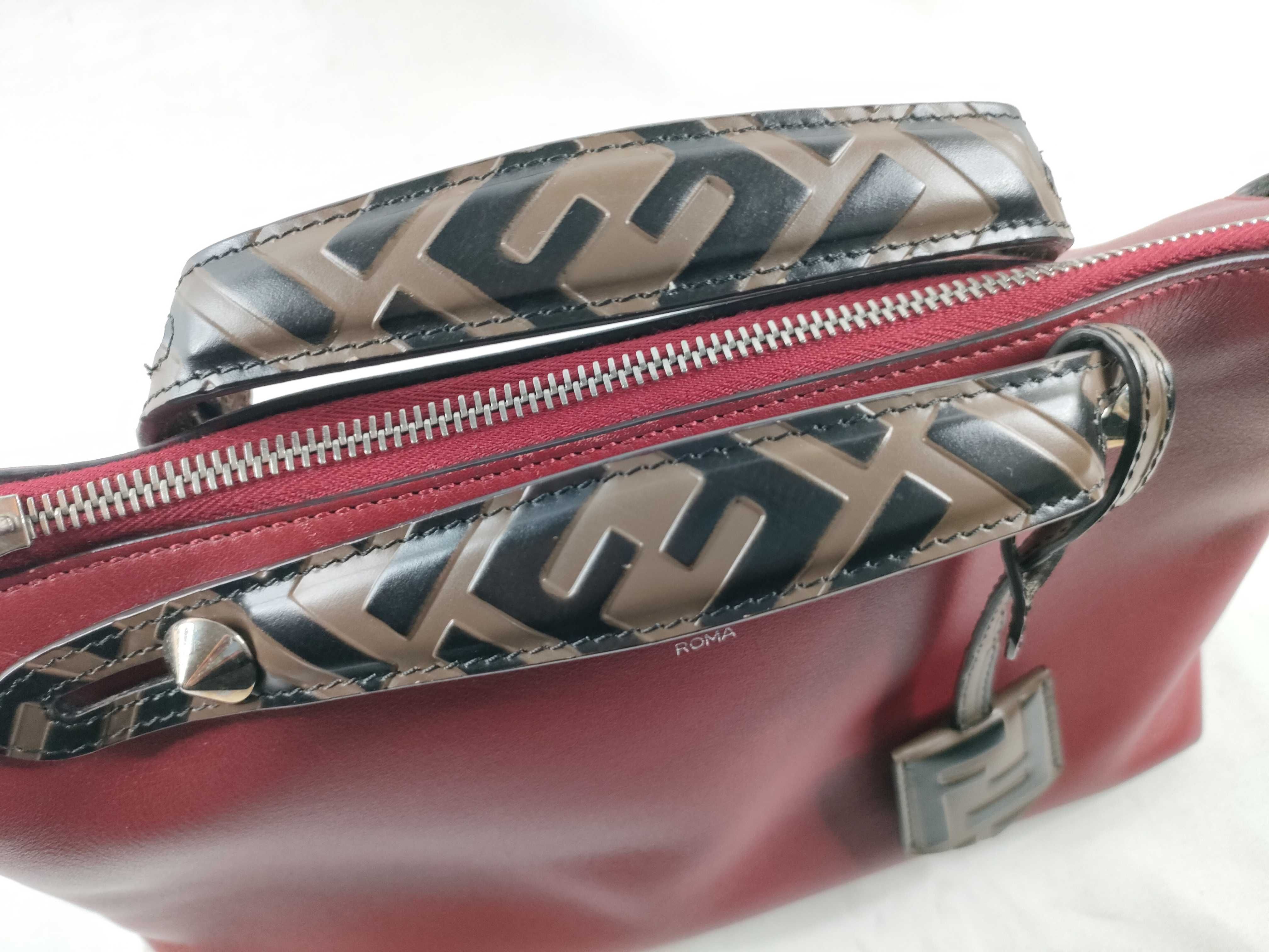By The Way Medium Leather 2-Way Handbag, Red x Brown, 8BL146 (Handbag) — view 7