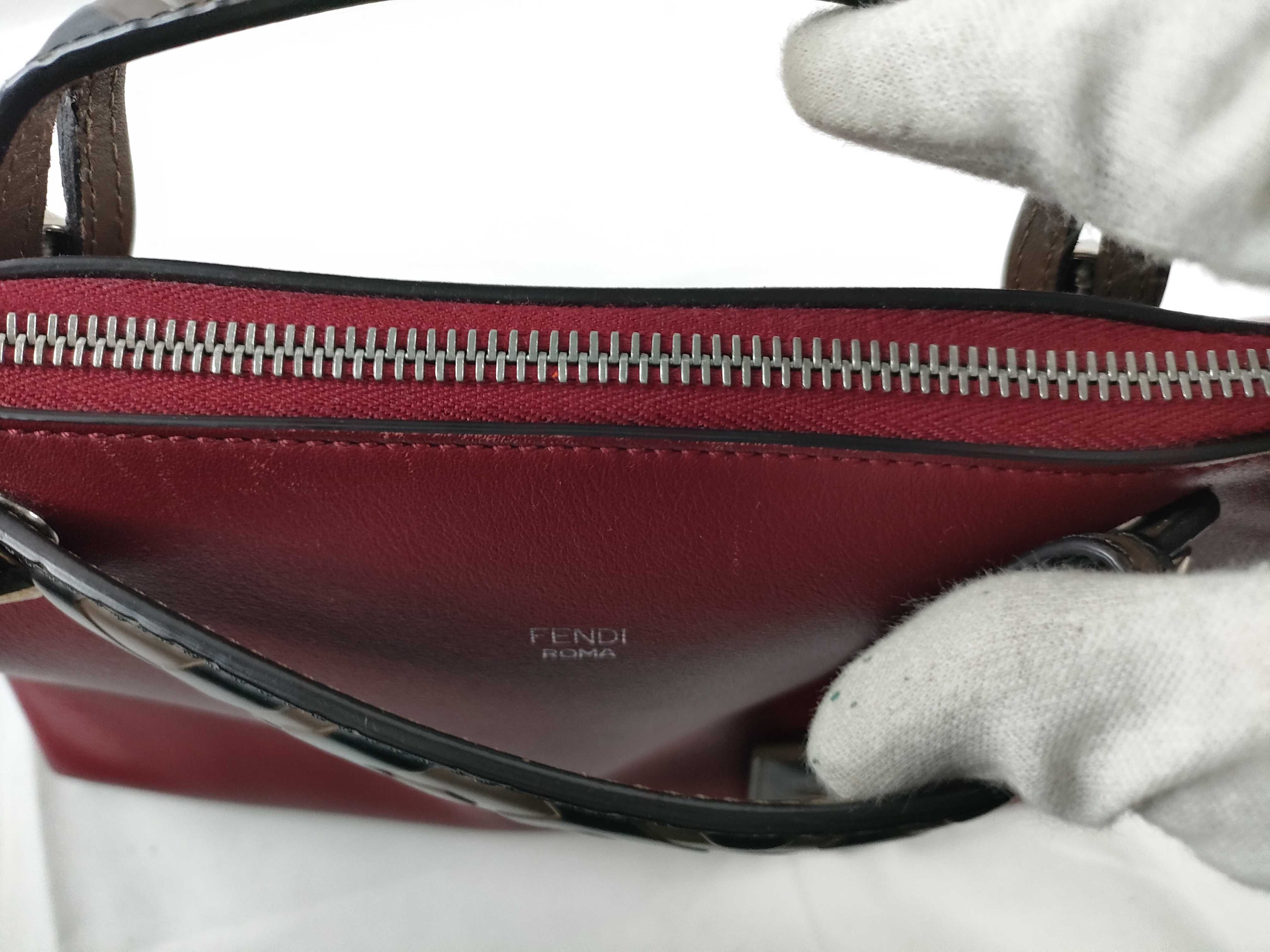 By The Way Medium Leather 2-Way Handbag, Red x Brown, 8BL146 (Handbag) — view 9
