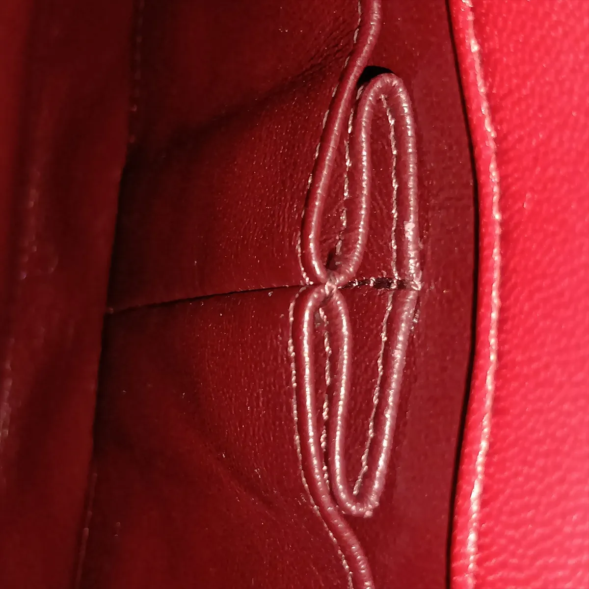 Trendy CC Lambskin 2-Way Handbag, Red with Gold Hardware — view 12