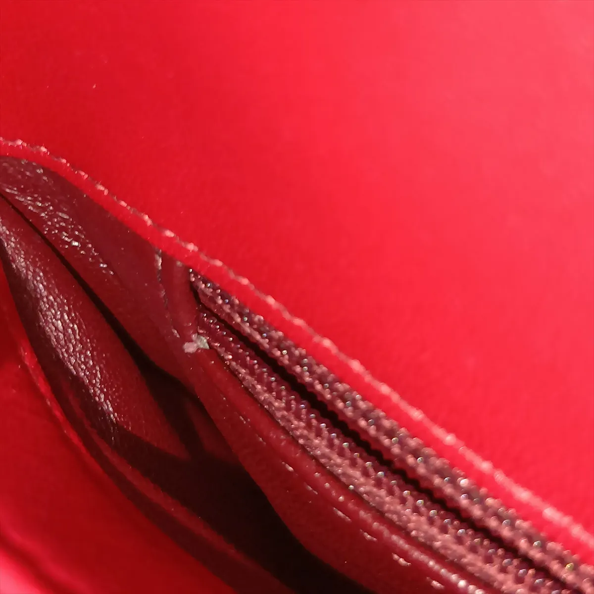 Trendy CC Lambskin 2-Way Handbag, Red with Gold Hardware — view 14