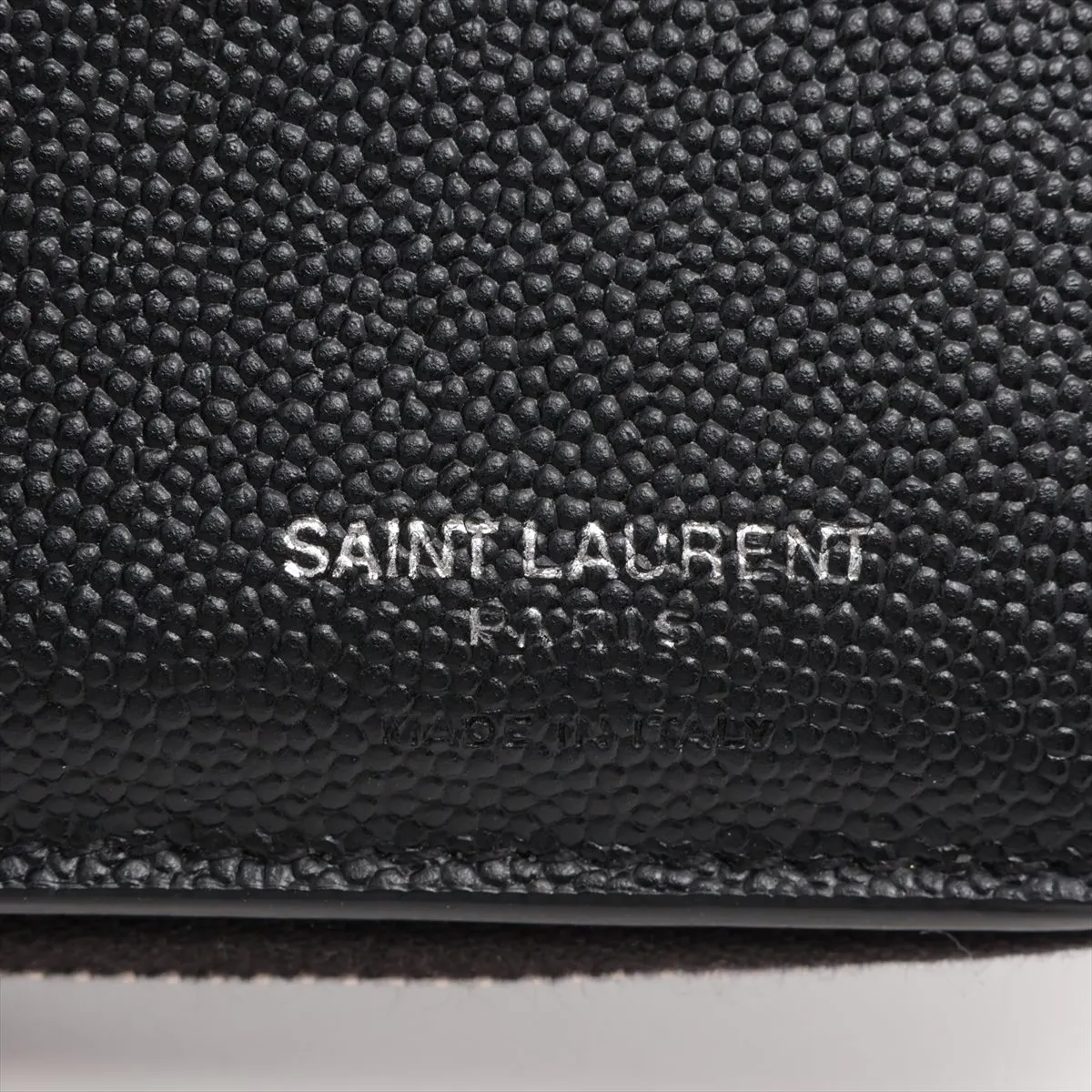 V-stitch GUE668288 Leather Compact Wallet, Black — view 6