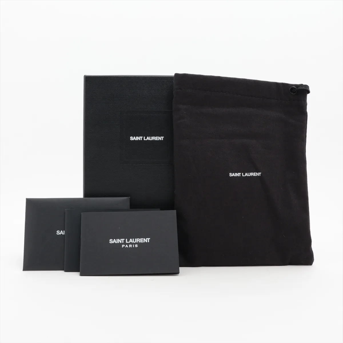 V-stitch GUE668288 Leather Compact Wallet, Black — view 7