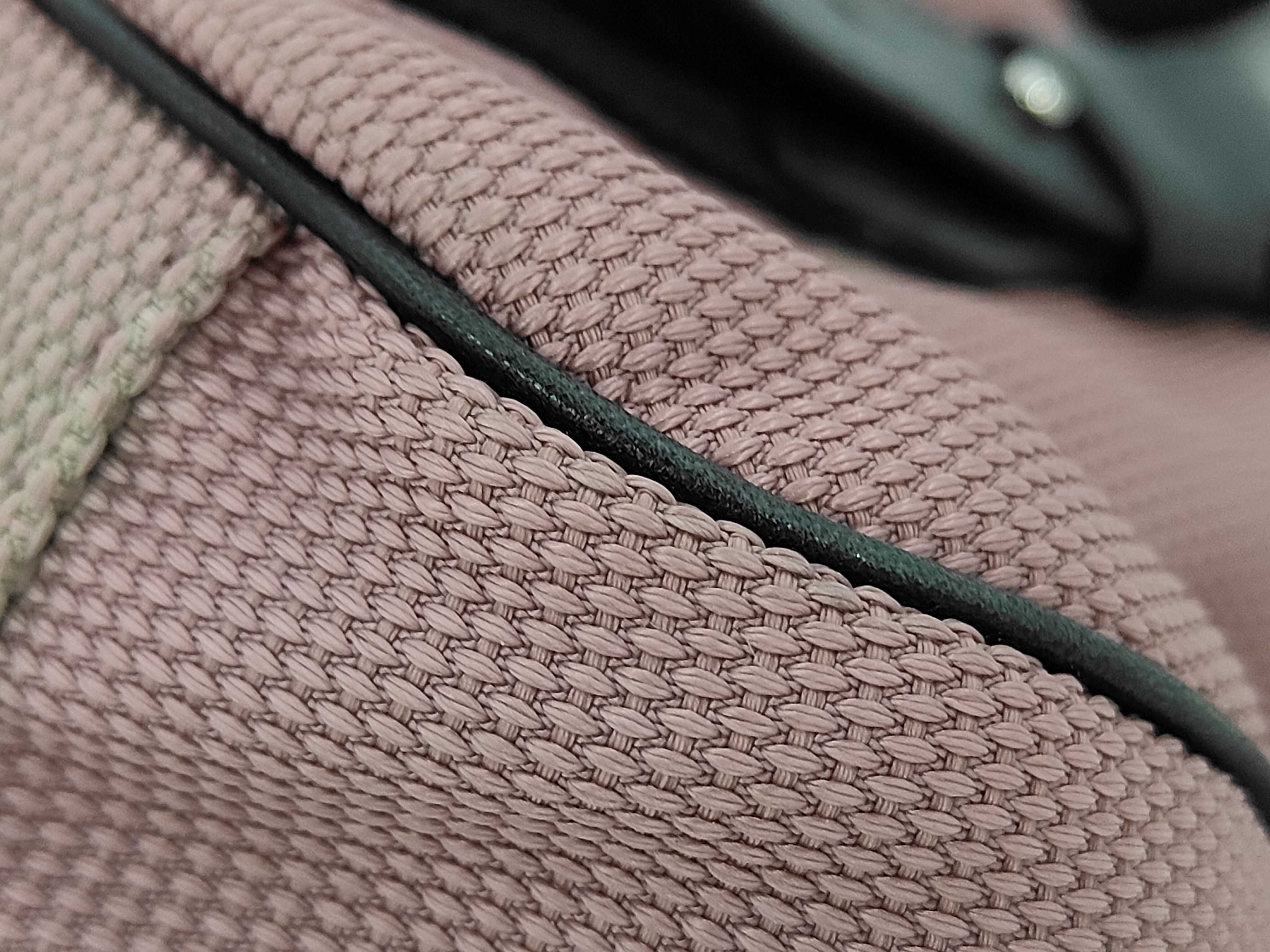 handbag, mini Boston style, logo pattern, canvas and leather, pink. — view 7