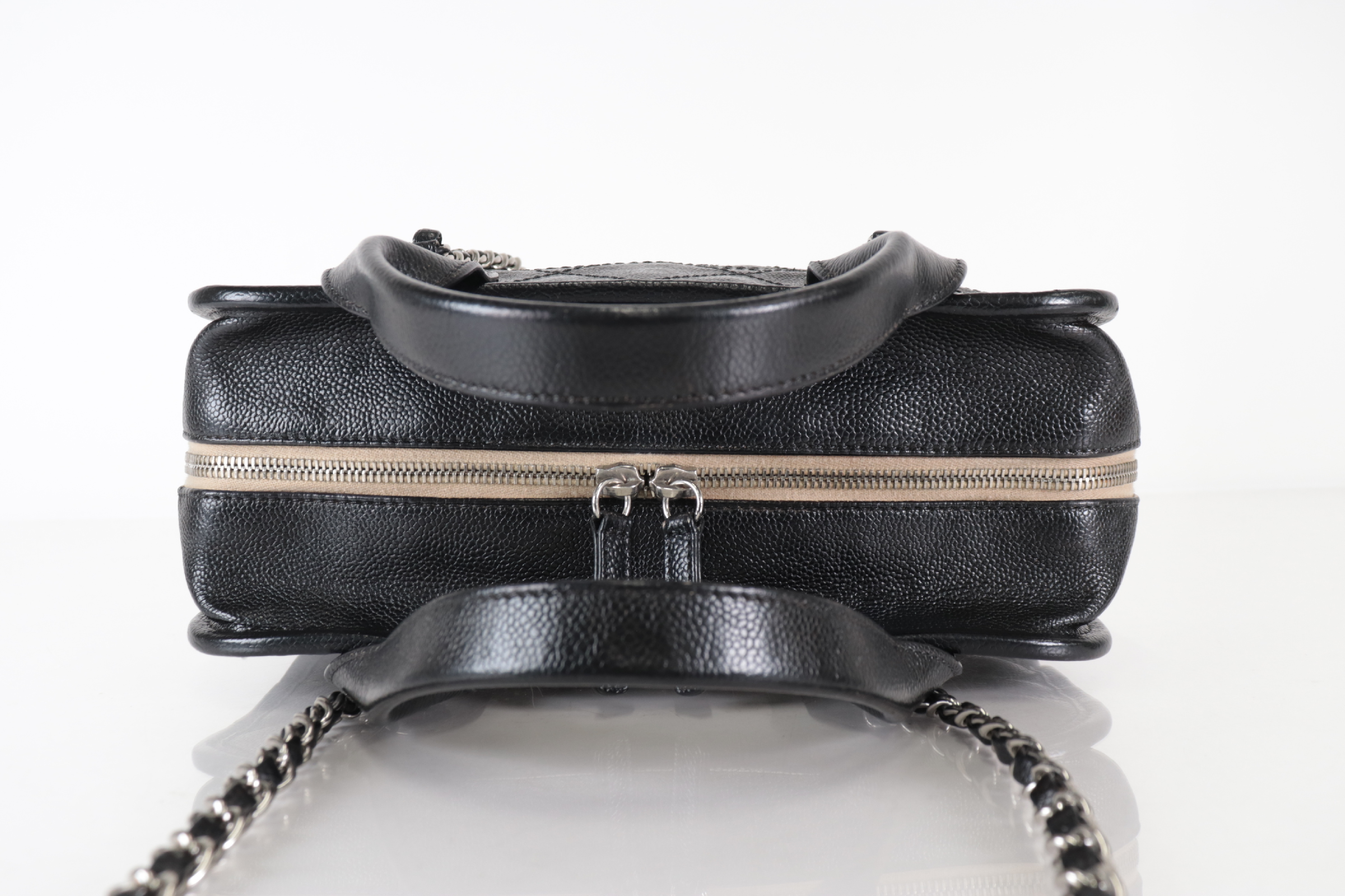 Coco Mark 2-Way Caviar Chain Shoulder Bag, Silver Hardware, Series 20s — view 6