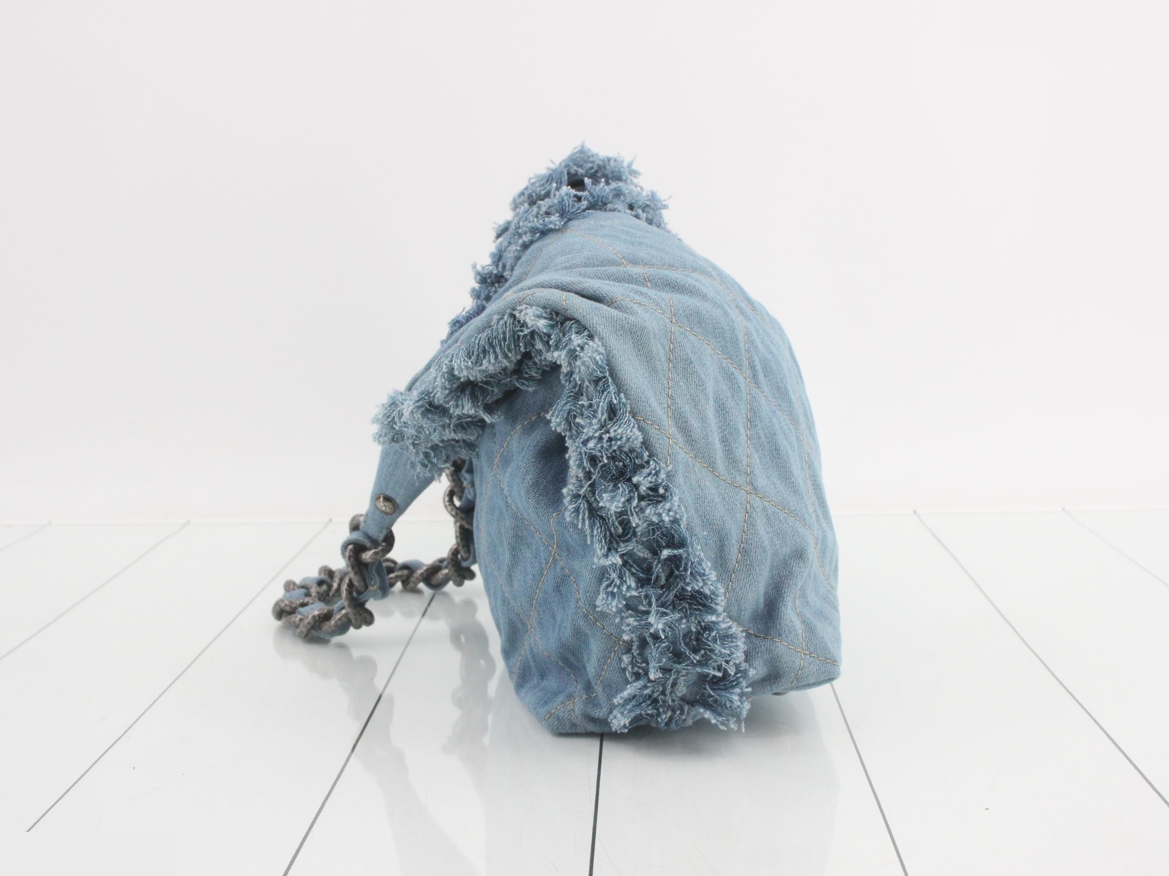 Chain shoulder bag, denim — view 4