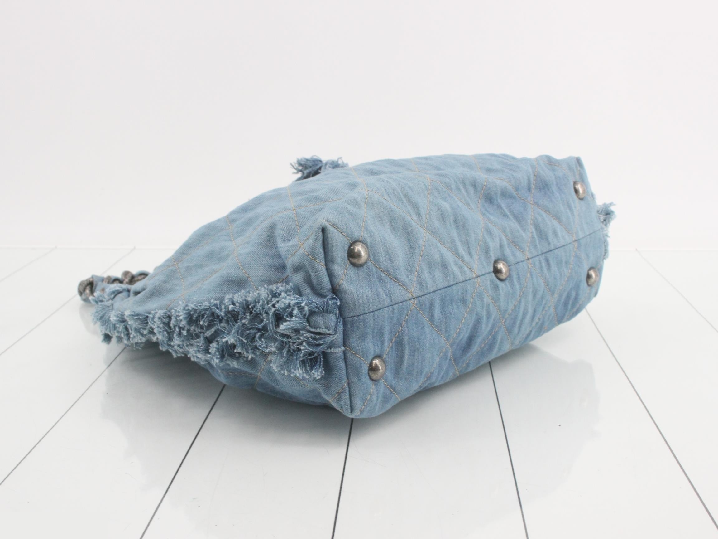 Chain shoulder bag, denim — view 5