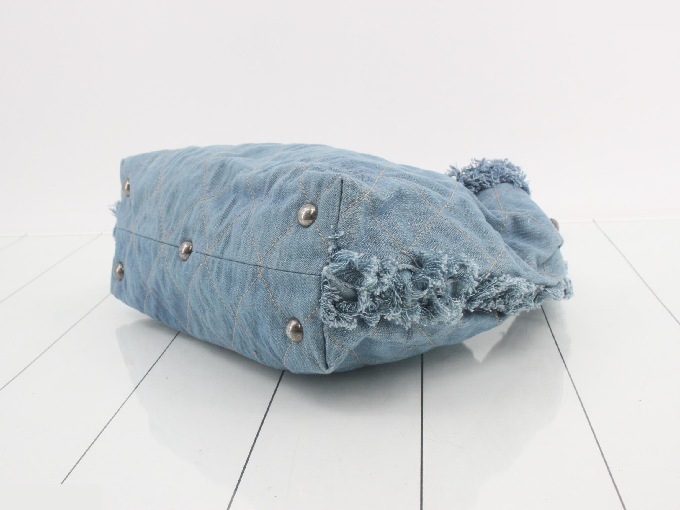 Chain shoulder bag, denim — view 6