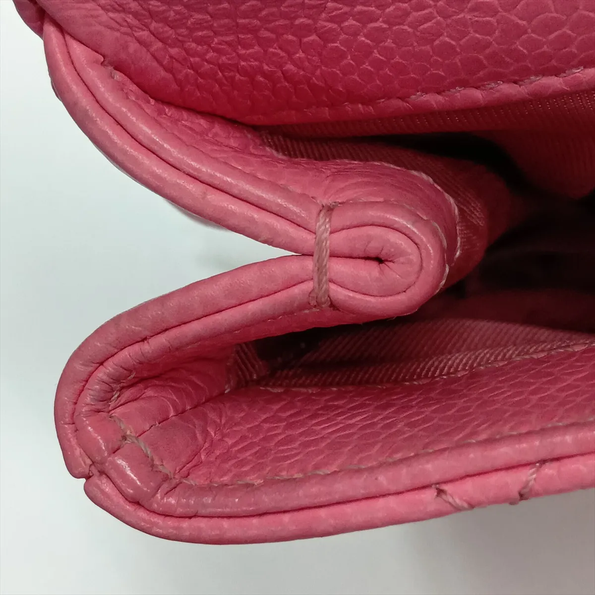 Matelassé Caviar Skin Chain Shoulder Bag, Pink, Silver Hardware, 29885314, Serial Number 29 — view 10