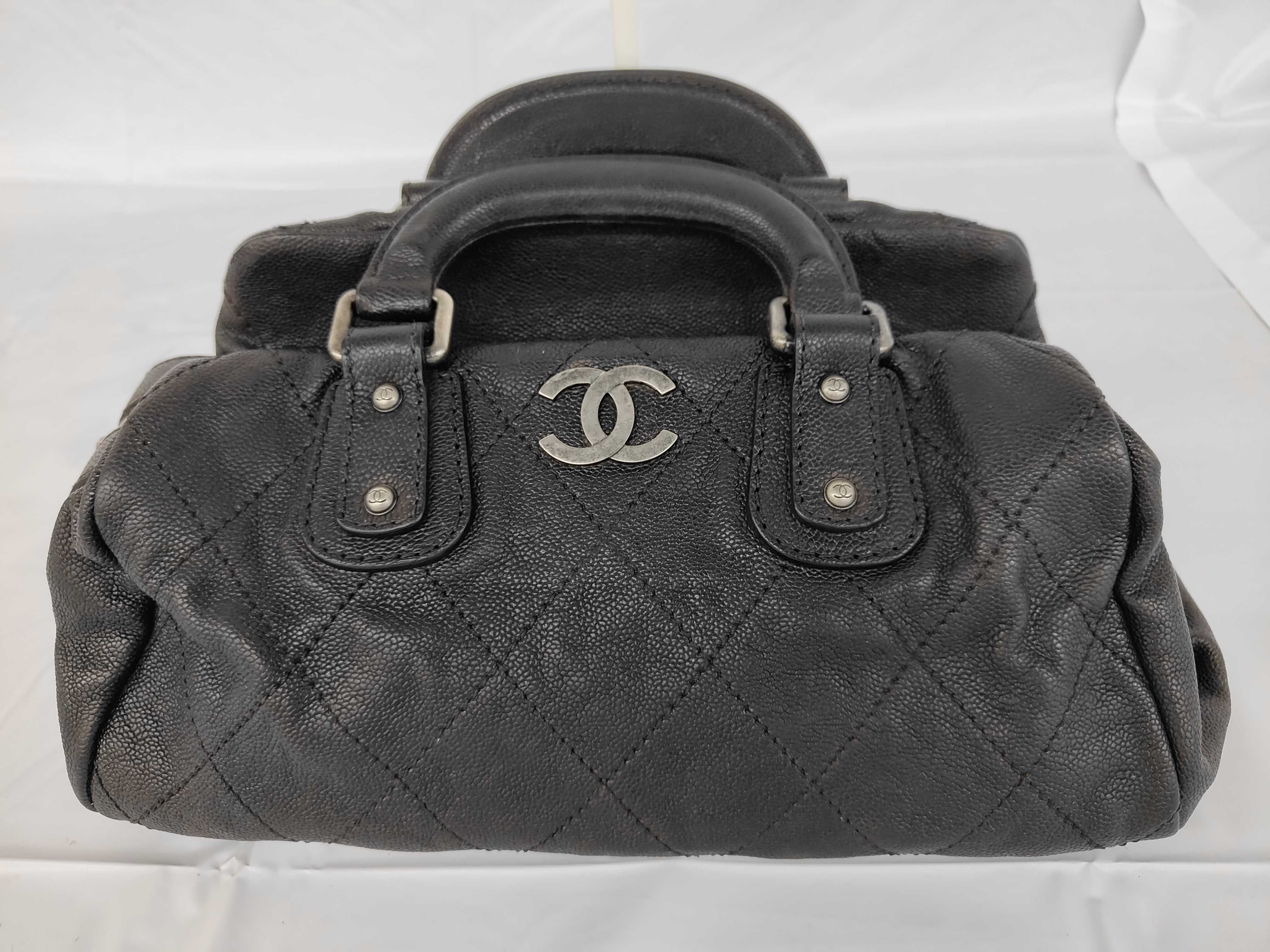 Matelassé Caviar Mini Boston Leather Coco Handbag (Department Store Seal)