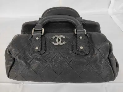 Matelassé Caviar Mini Boston Leather Coco Handbag (Department Store Seal)