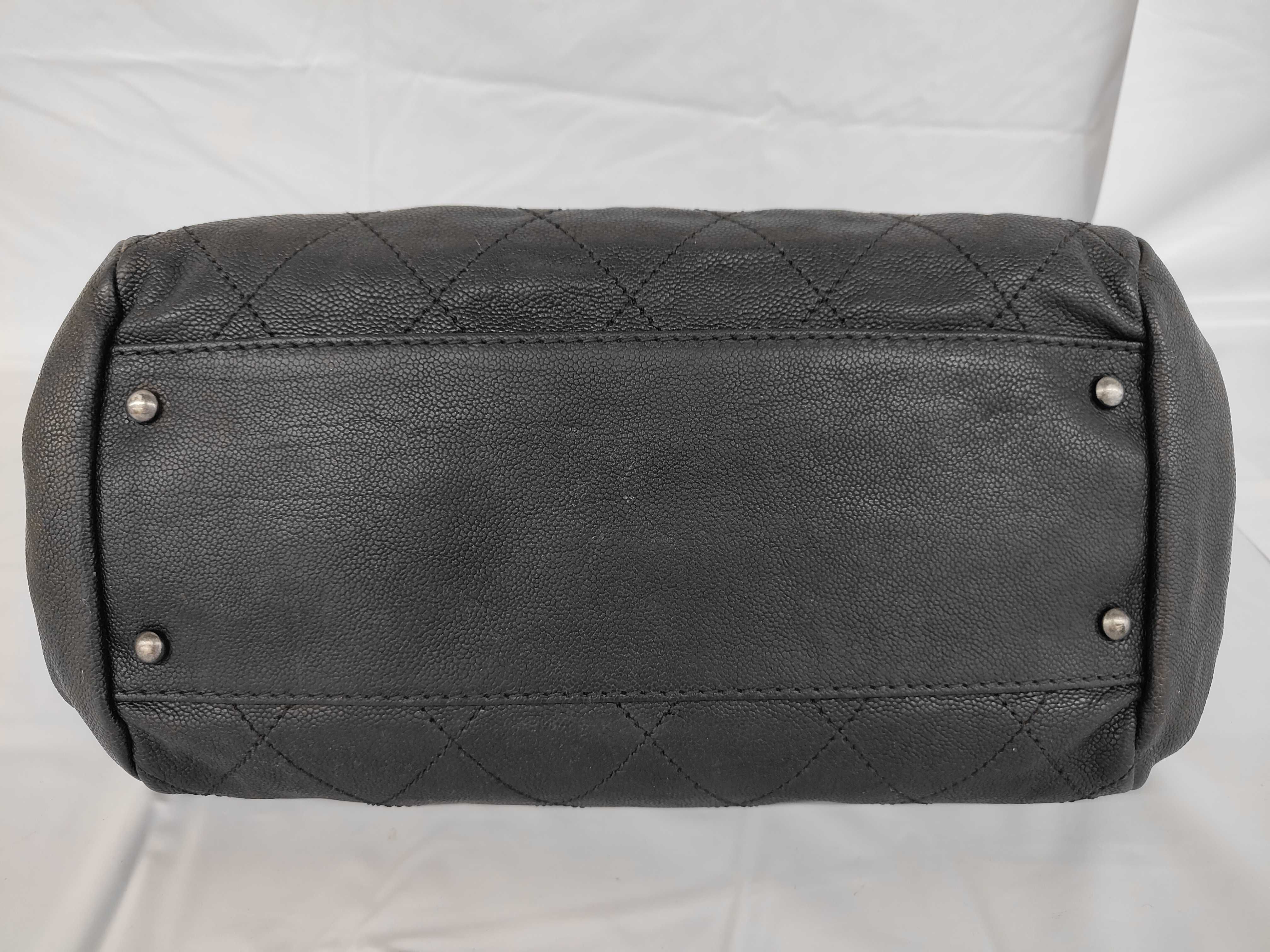 Matelassé Caviar Mini Boston Leather Coco Handbag (Department Store Seal) — view 8