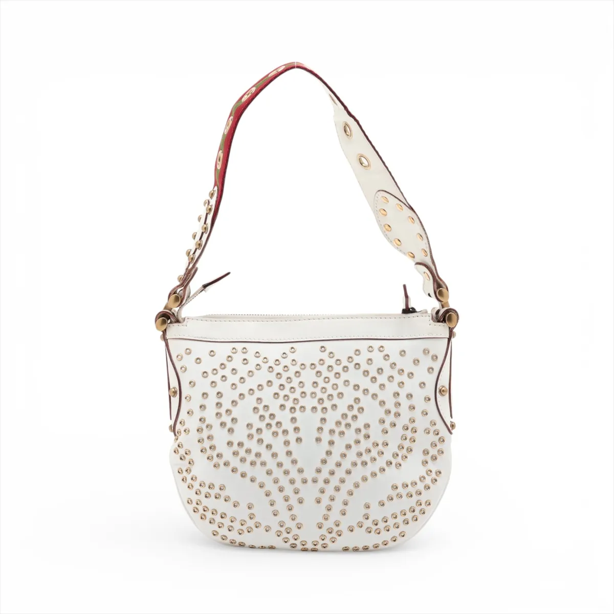 Sherry Line 144605 Leather Shoulder Bag, White — view 2