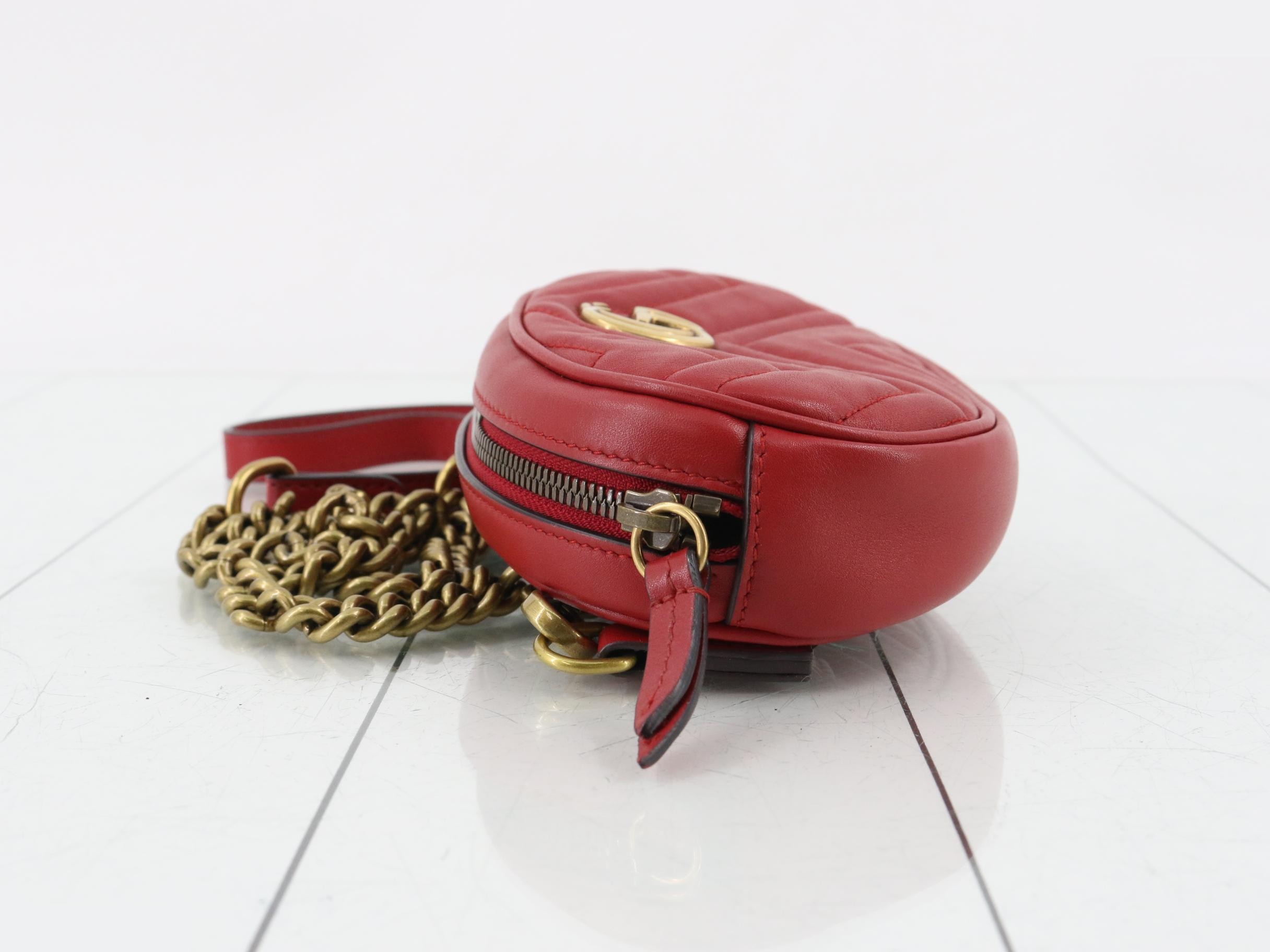 GG Marmont quilted leather red belt bag waist bag — view 4