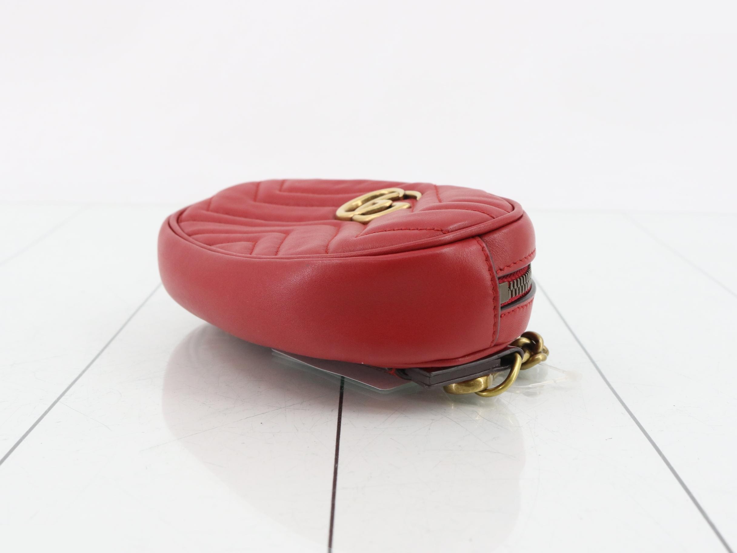 GG Marmont quilted leather red belt bag waist bag — view 6