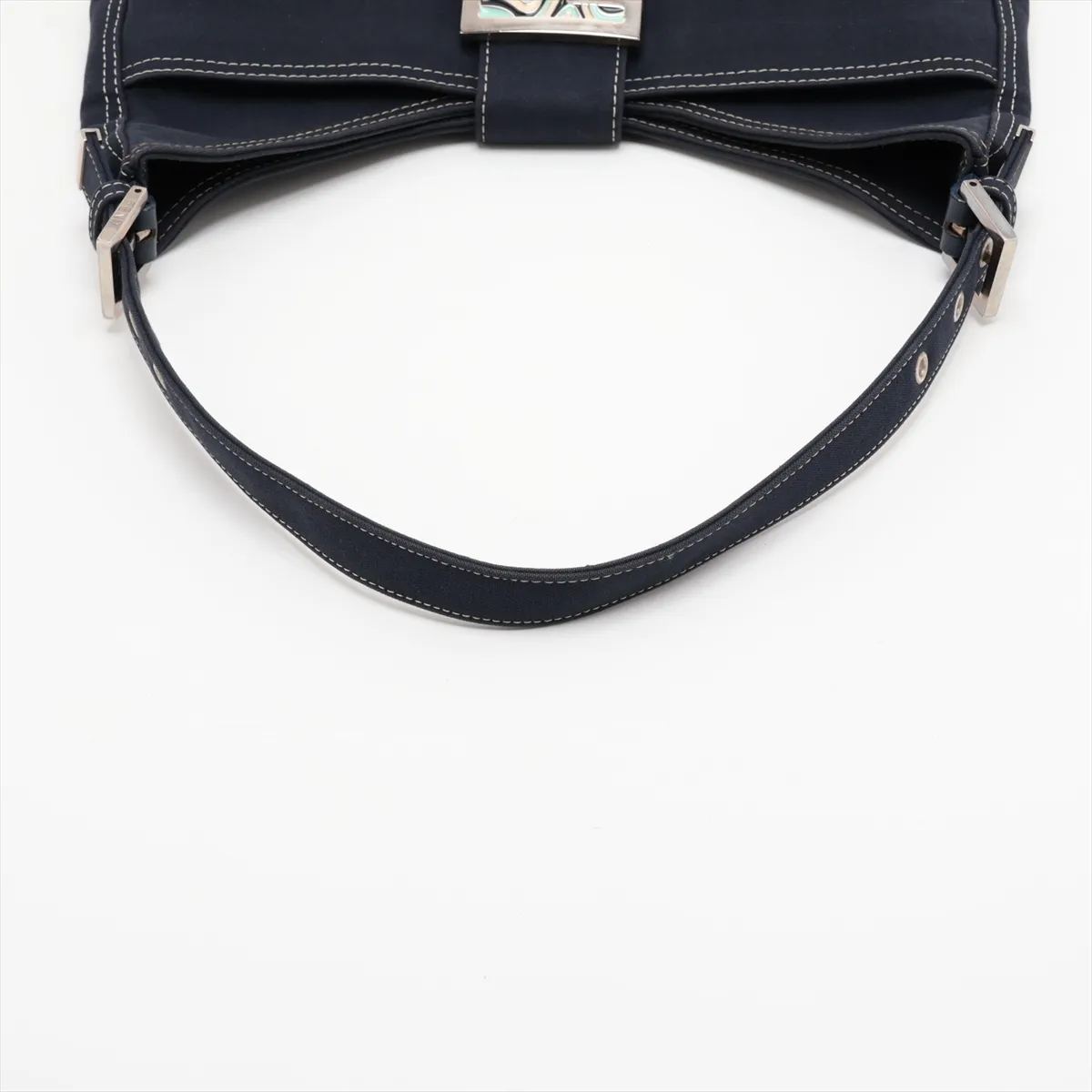 Denim Shoulder Bag, Navy, 26569 — view 5