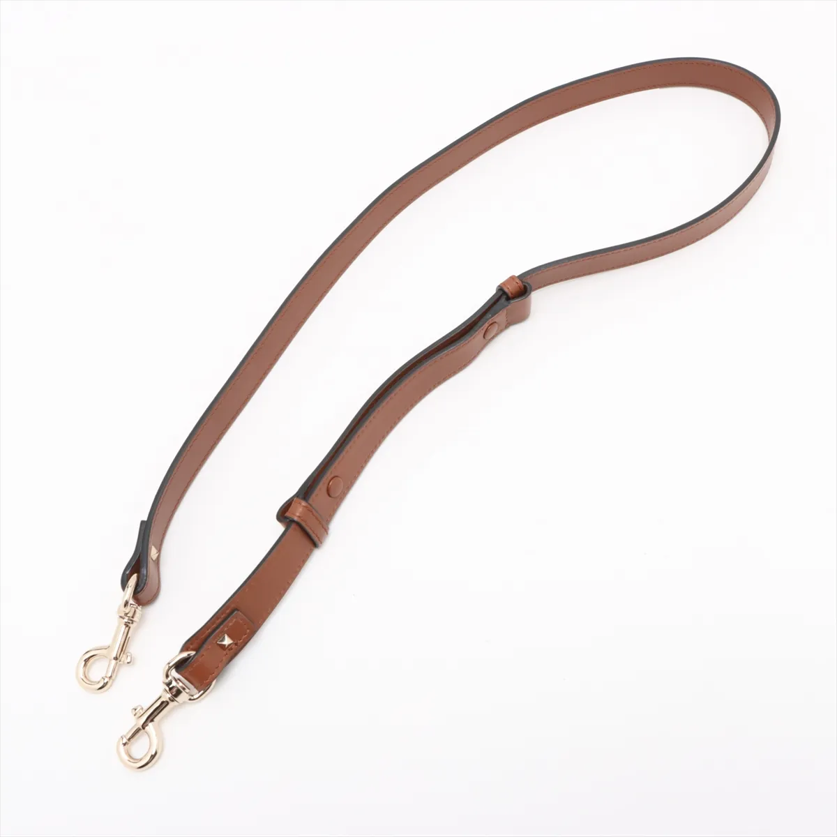 Rockstud Bucket Leather 2-Way Shoulder Bag, Brown — view 7