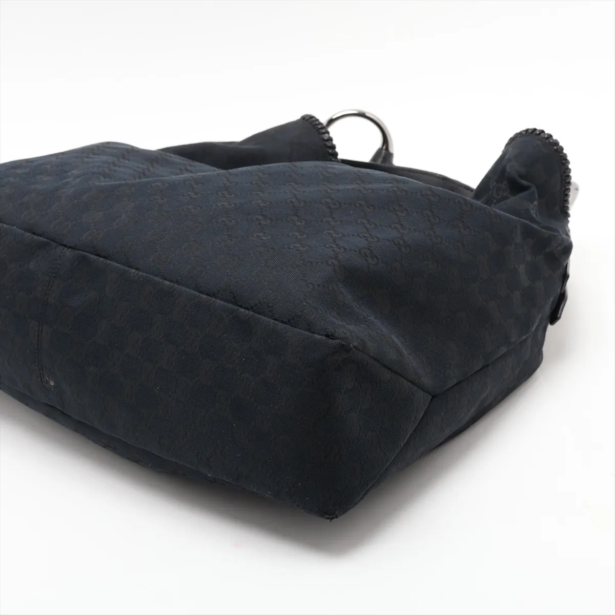 GG Canvas Horsebit Canvas x Leather Shoulder Bag Black 114900 — view 3