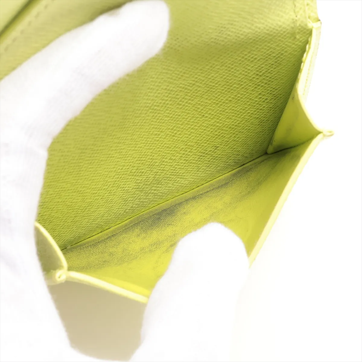 Monogram Pocket Wallet LV Charm M14628 Zesty Lime Compact Wallet (RFID detected) — view 5