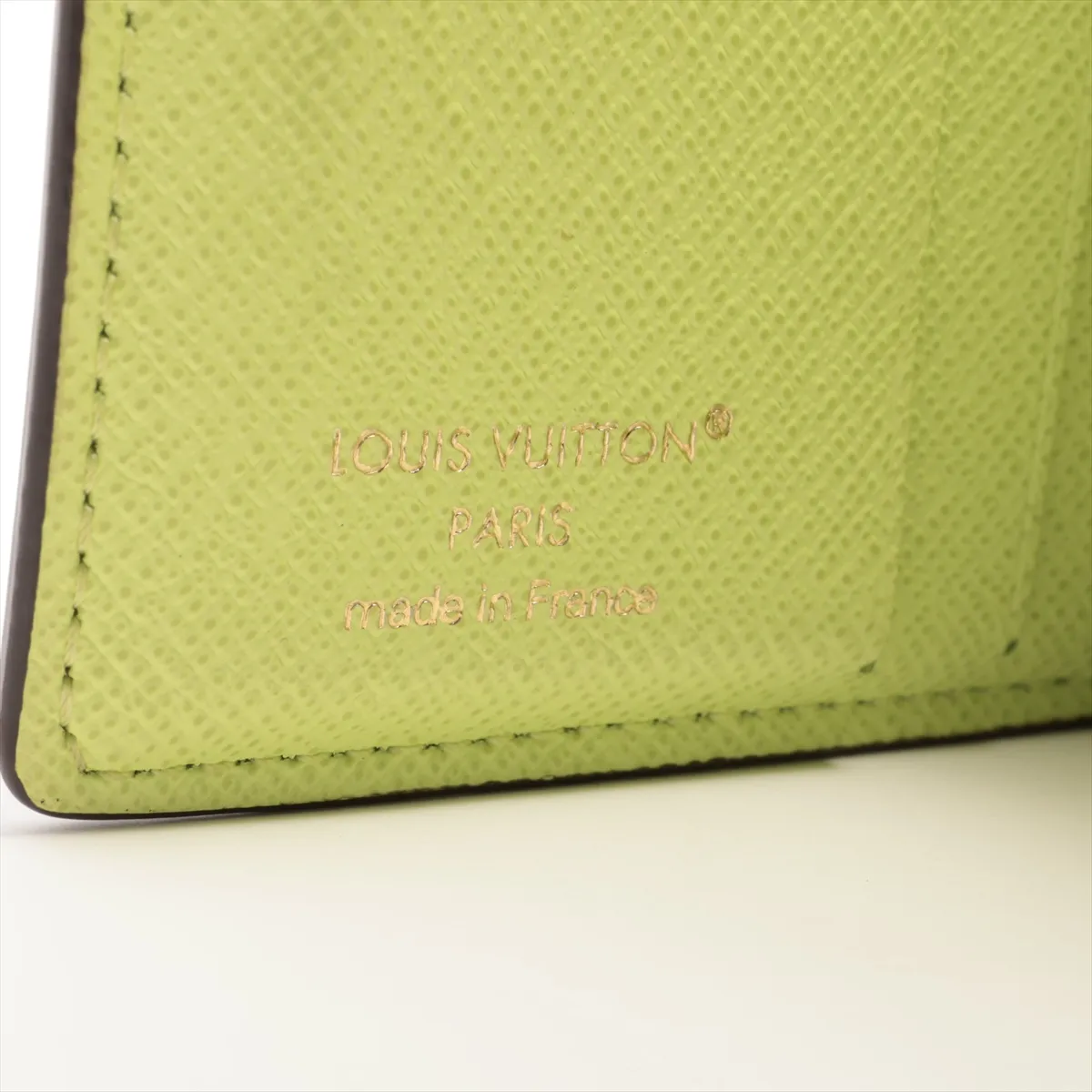 Monogram Pocket Wallet LV Charm M14628 Zesty Lime Compact Wallet (RFID detected) — view 6