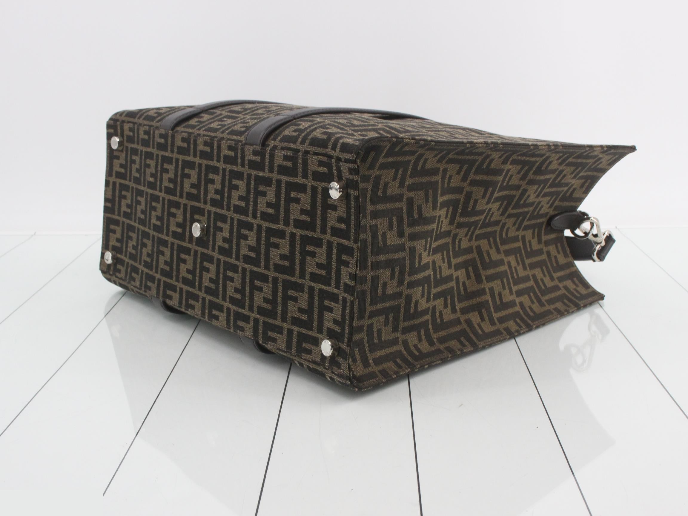 Zucca tote bag, canvas/leather, brown — view 6